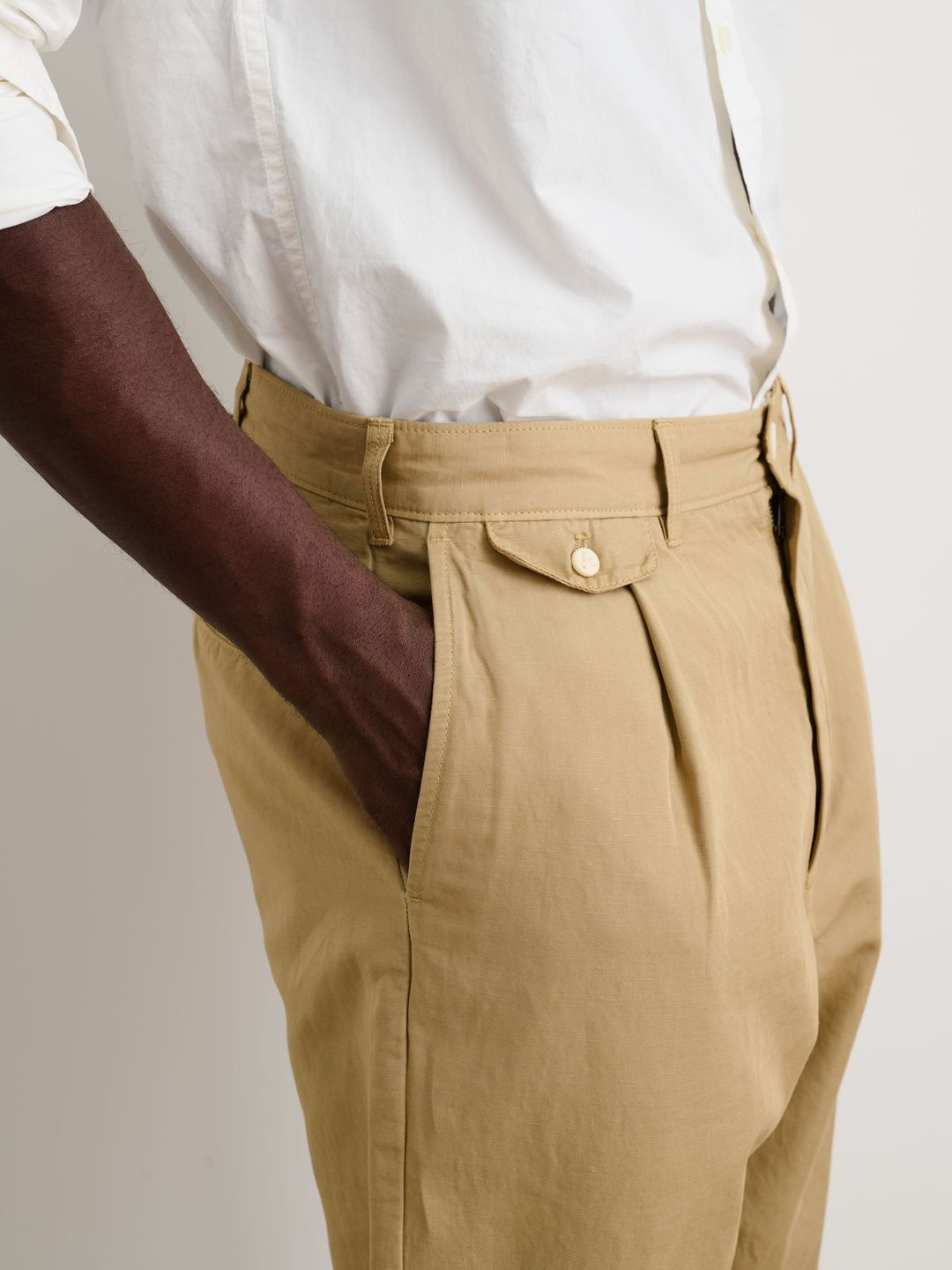 Standard Pleated Pant in Cotton Linen #4