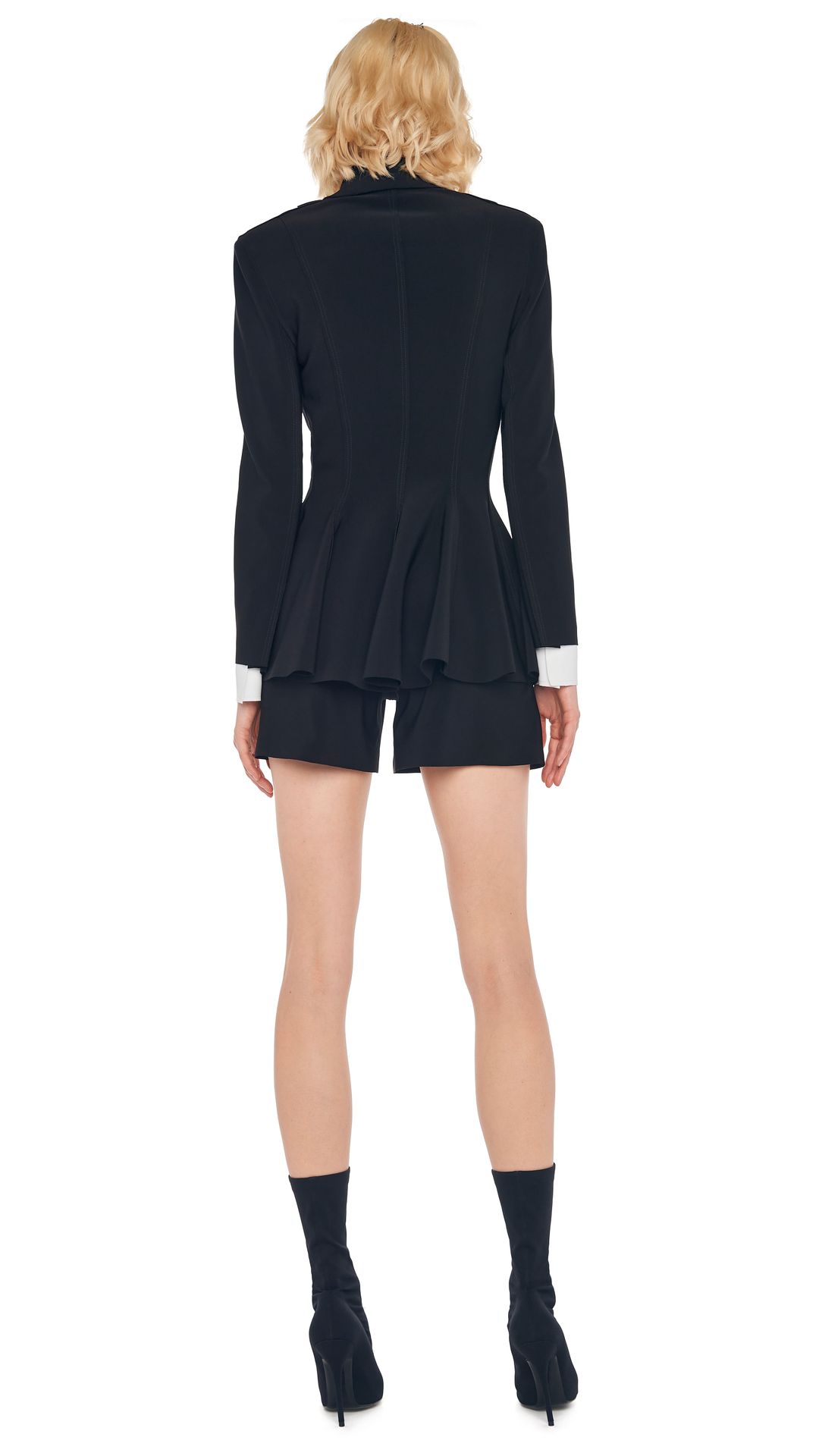 ELEPHANT PLEAT SHORT with SINGLE BREASTED PEPLUM JACKET