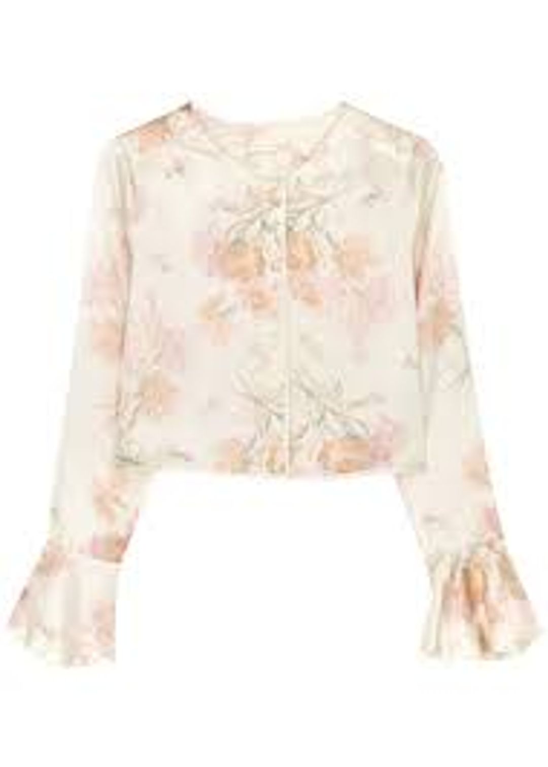 Lyndon Floral-print Silk-satin top Pink And White
