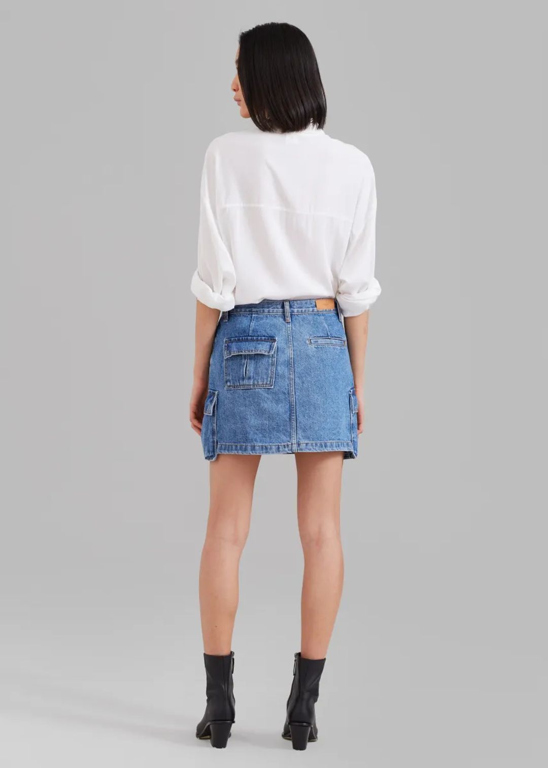 Taylor Denim Cargo Skirt #2