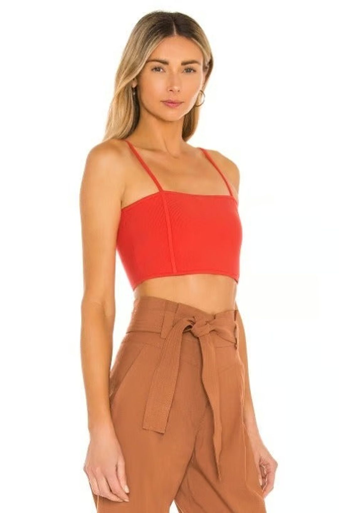 Winnie Knit Bralette Crop Top Persimmon  #2
