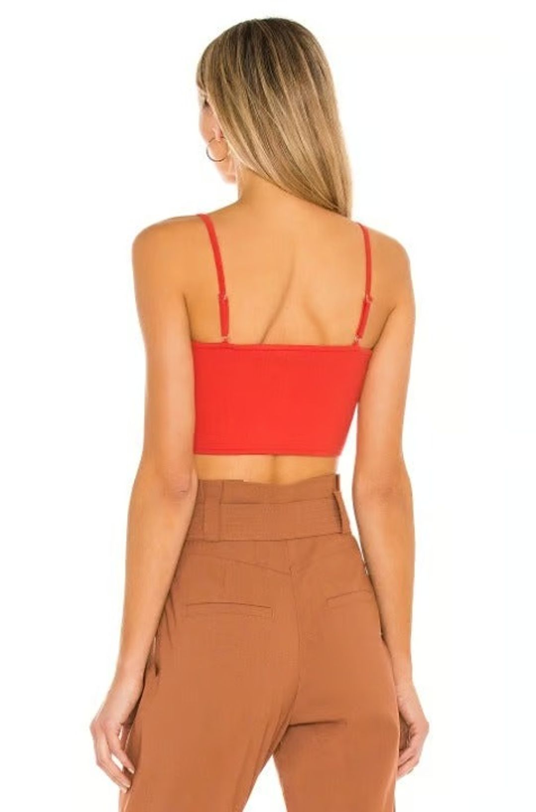 Winnie Knit Bralette Crop Top Persimmon  #4
