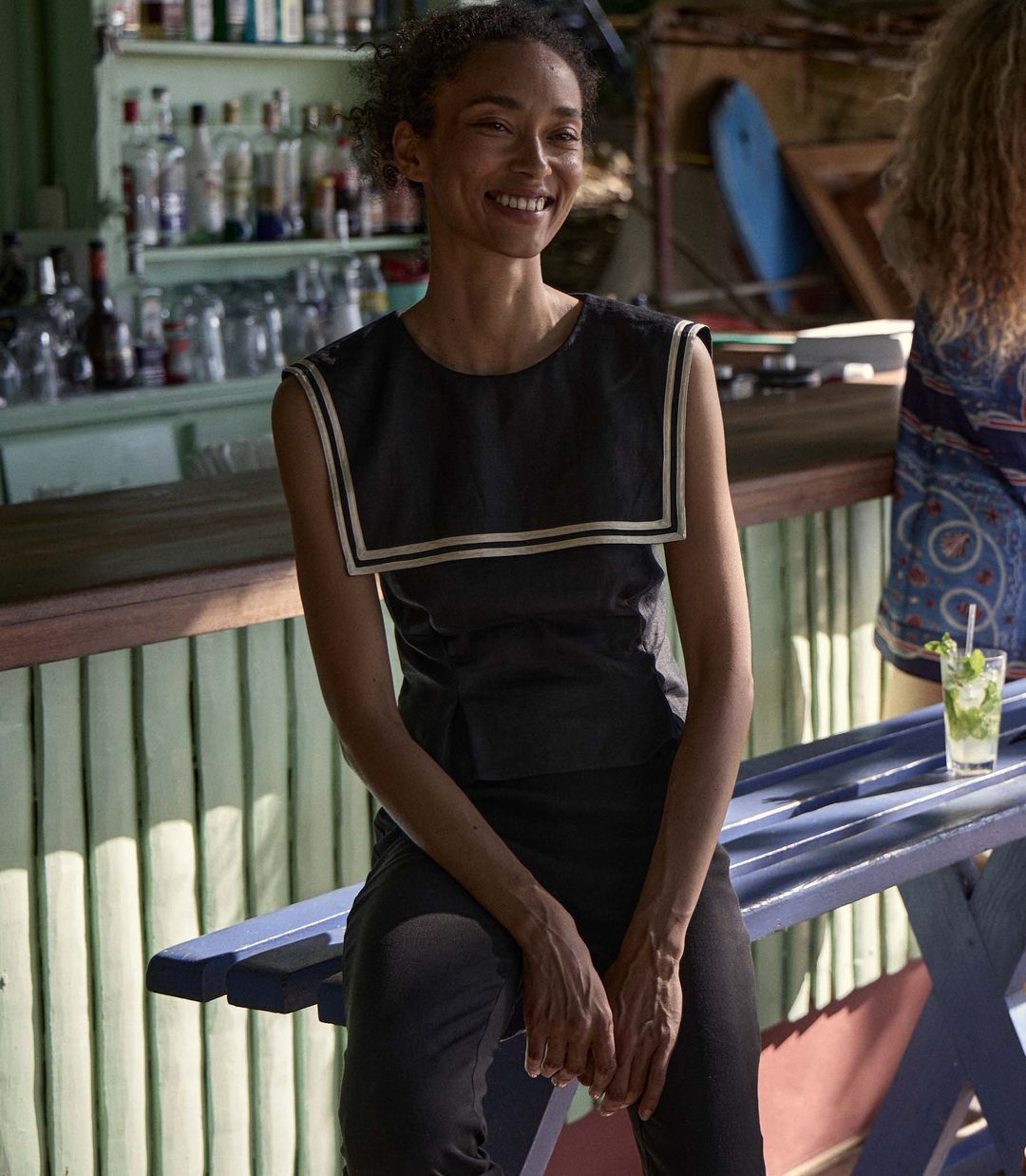 MARGIE TOP -- BLACK #8