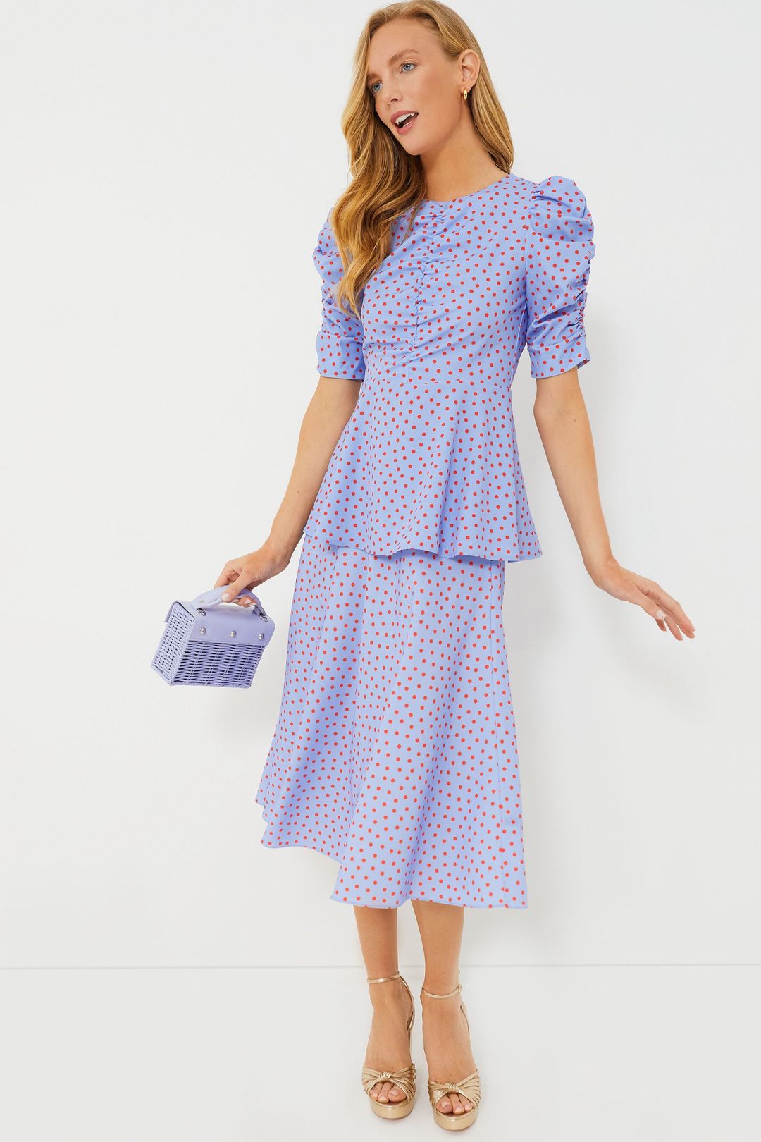 Champagne Nappa Rivka Platform Heels #6