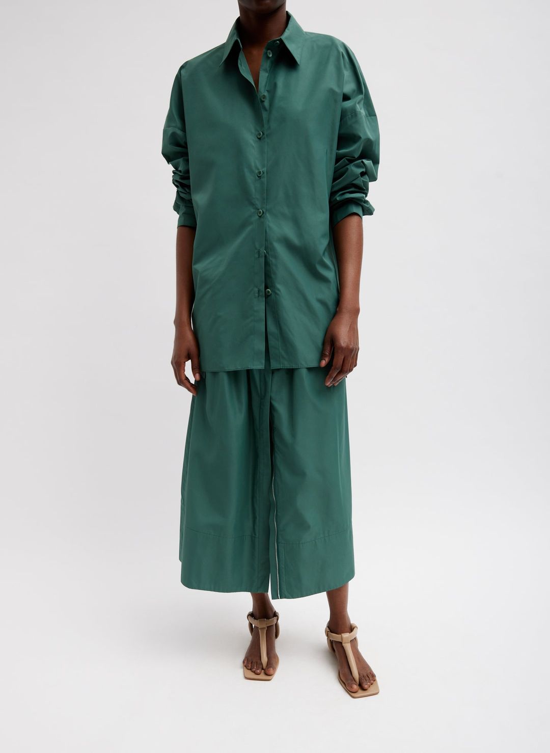 Italian Sporty Nylon Shirt With Cocoon Back #5