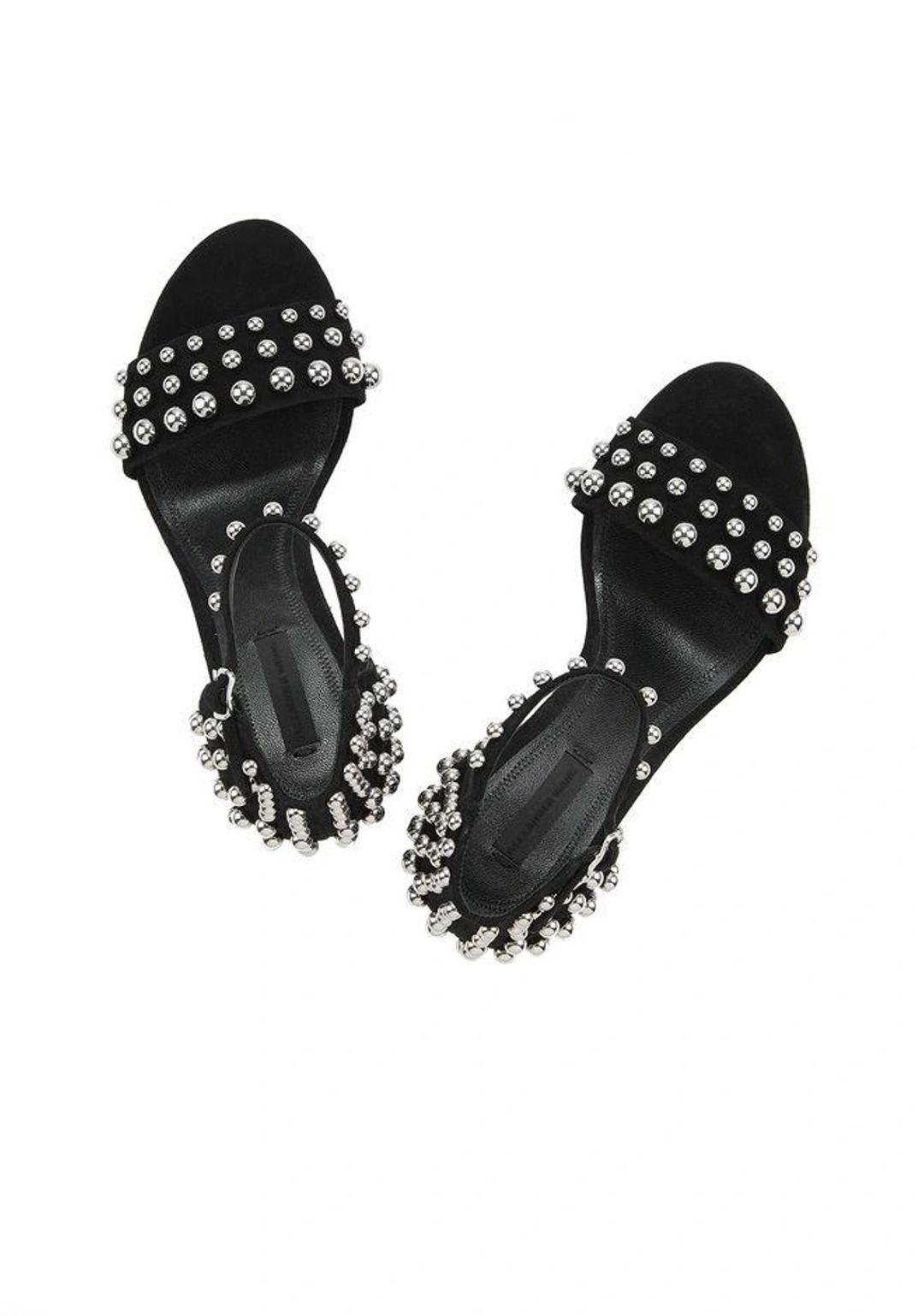 Abby Studded Tilt-heel City Sandal, Clay In Black #3