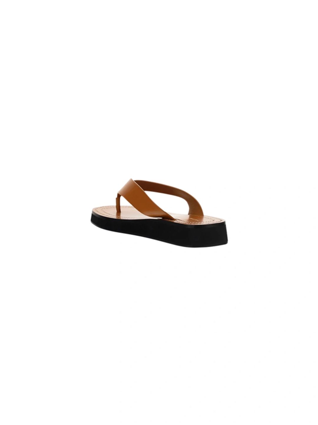 Ginza Flip-flop Smooth Calfskin Sandals In Brown #7