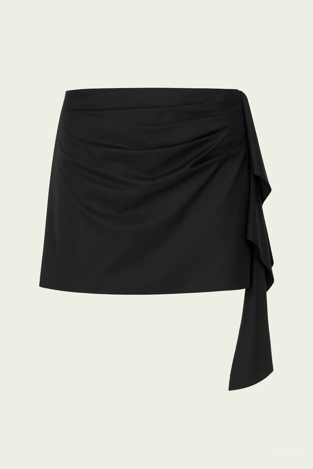Italian Sporty Nylon Ribbon Mini Skirt