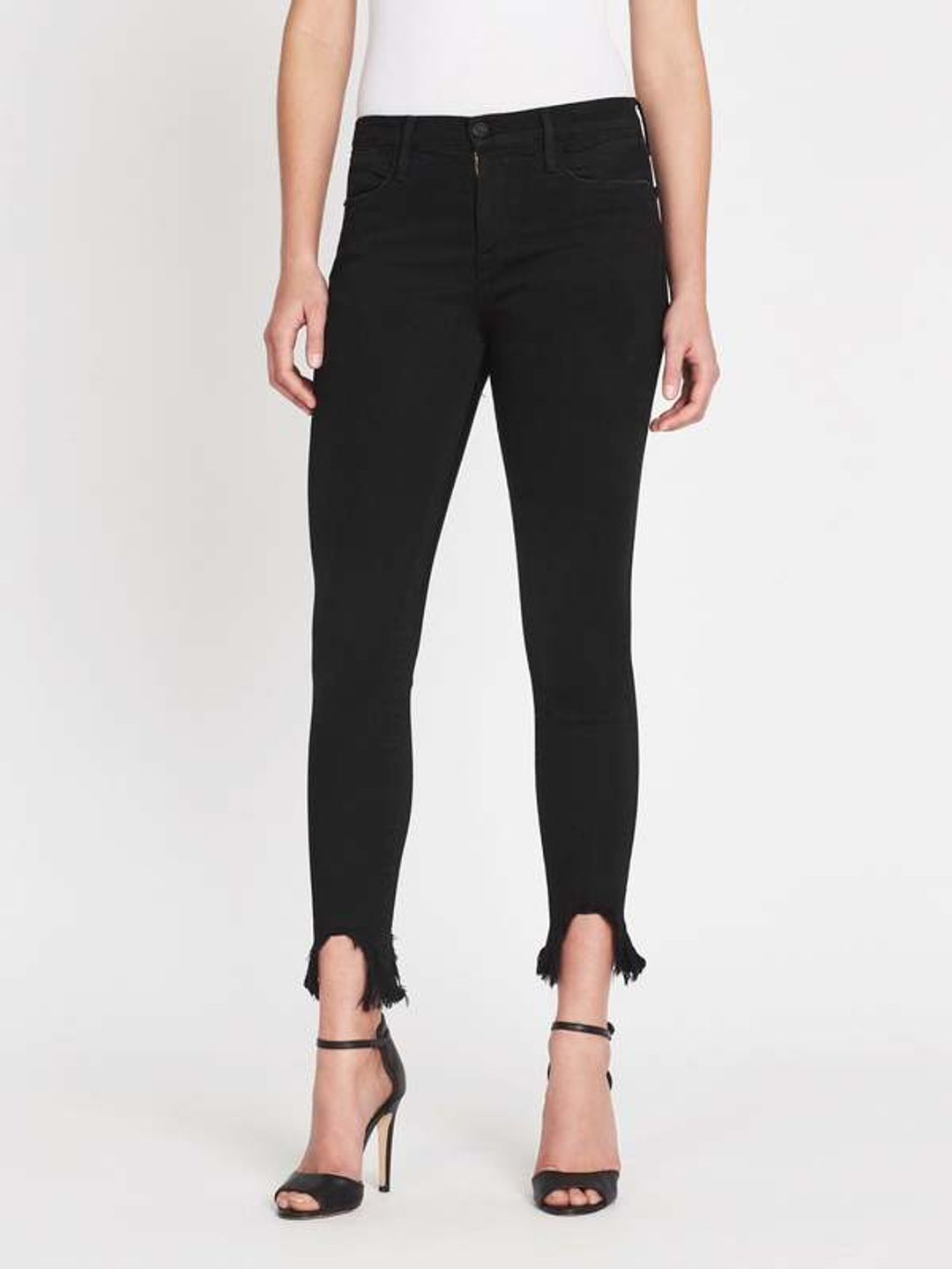 Le High Skinny with Stiletto Hem in Black