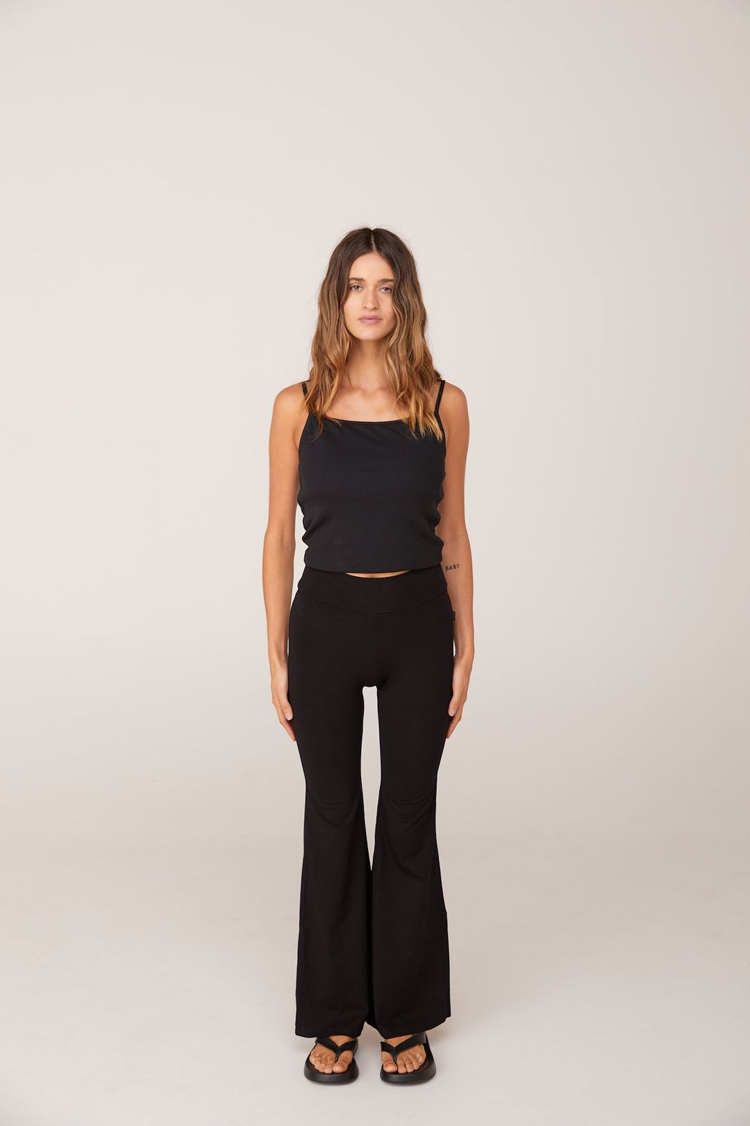 SIA FINE STRAP CAMI TOP - BLACK RIB #3