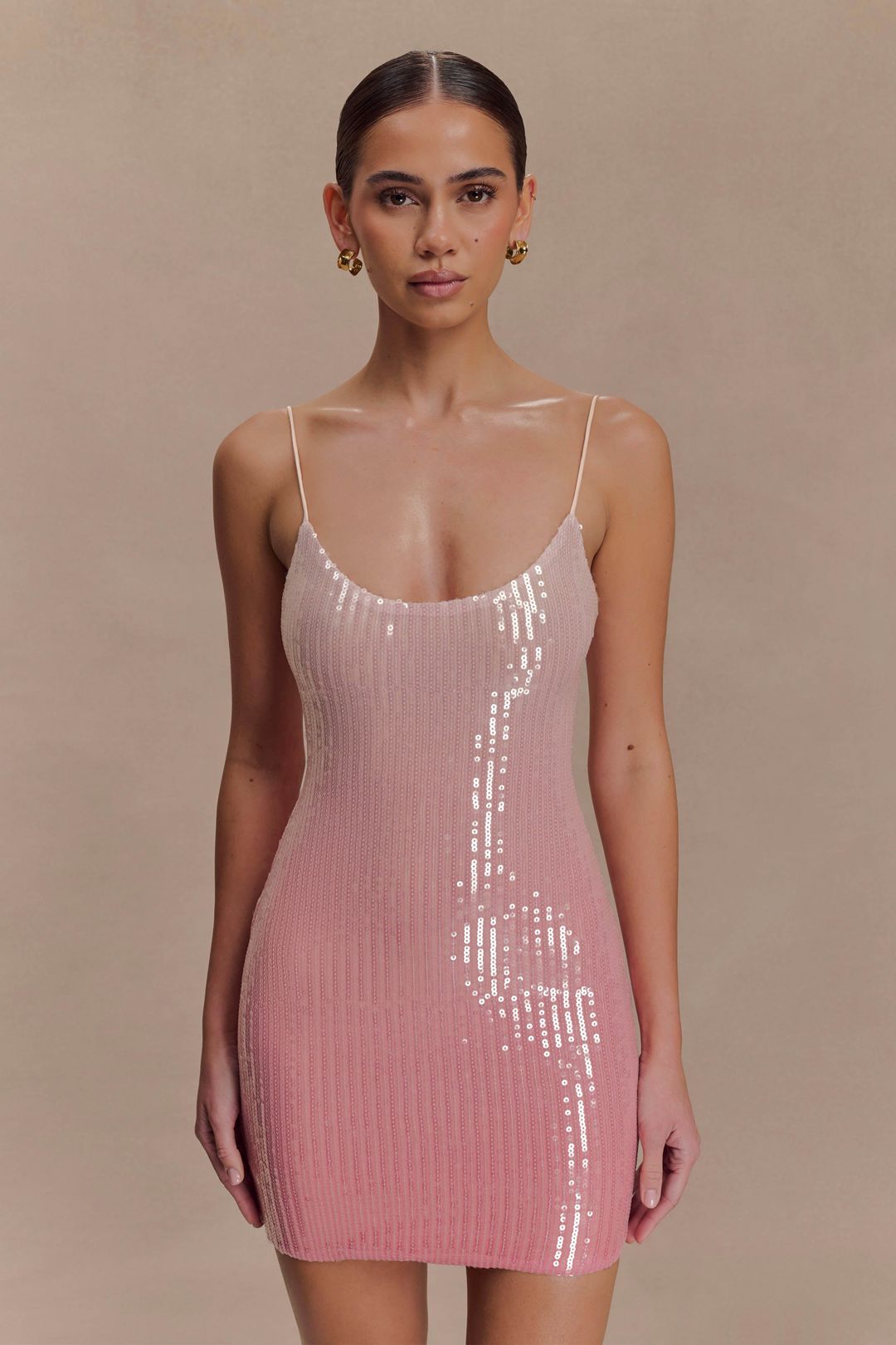 Mora Sequin Mini Dress - Ombre Pink #5