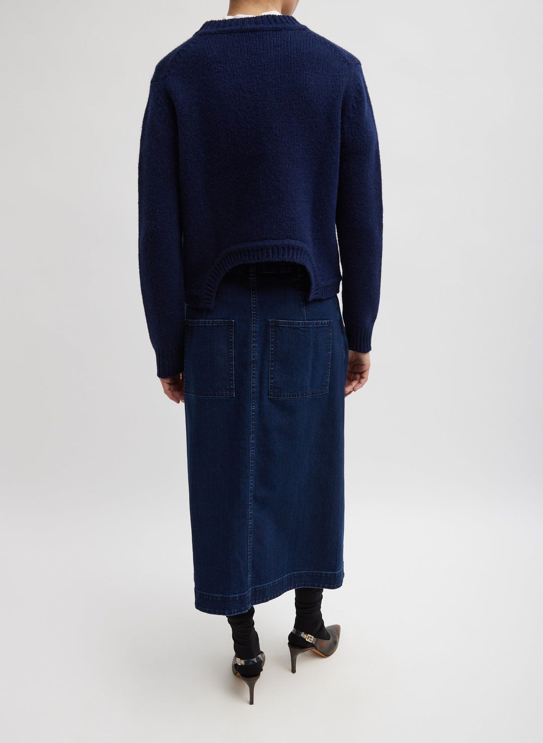 Classic Indigo Denim Wrap Skirt #2