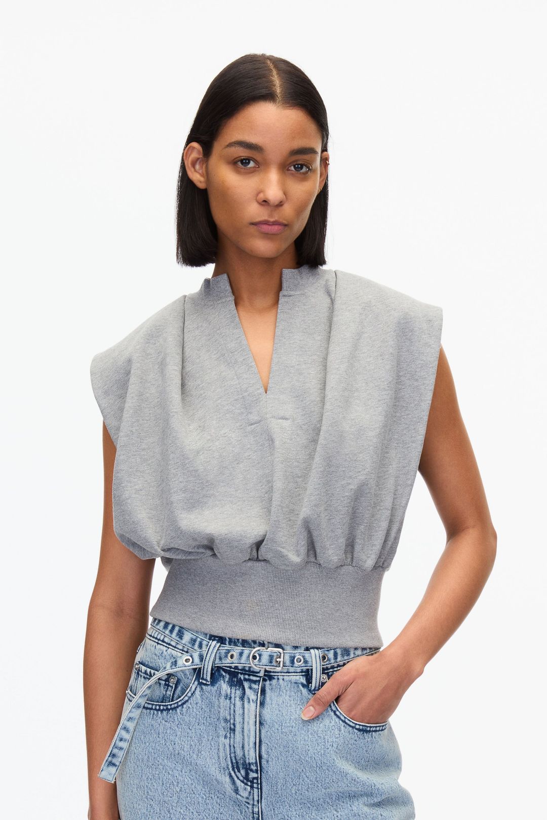 Sleeveless French Terry Top #5