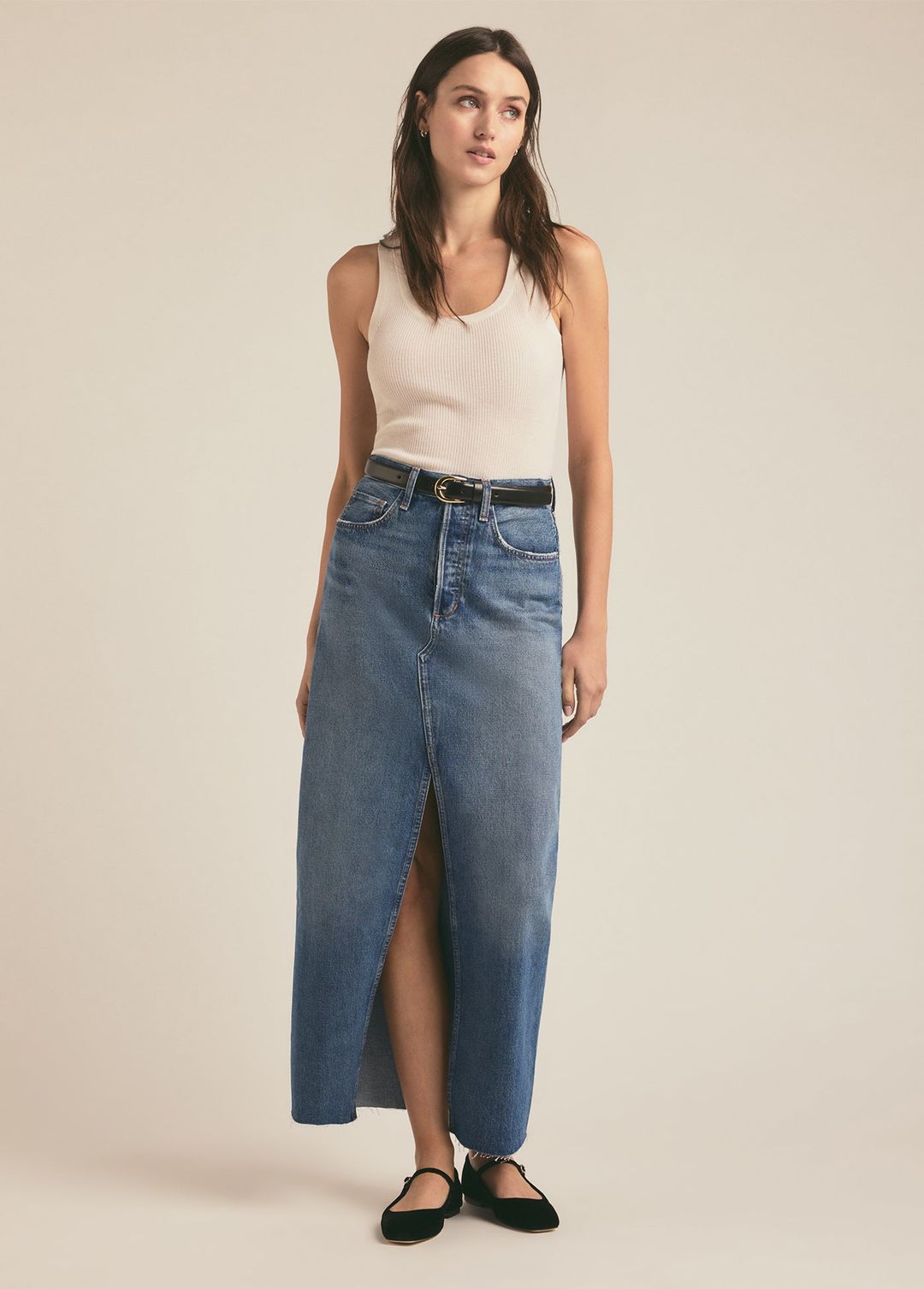 THE SADIE HIGH RISE MAXI A- LINE SKIRT #2