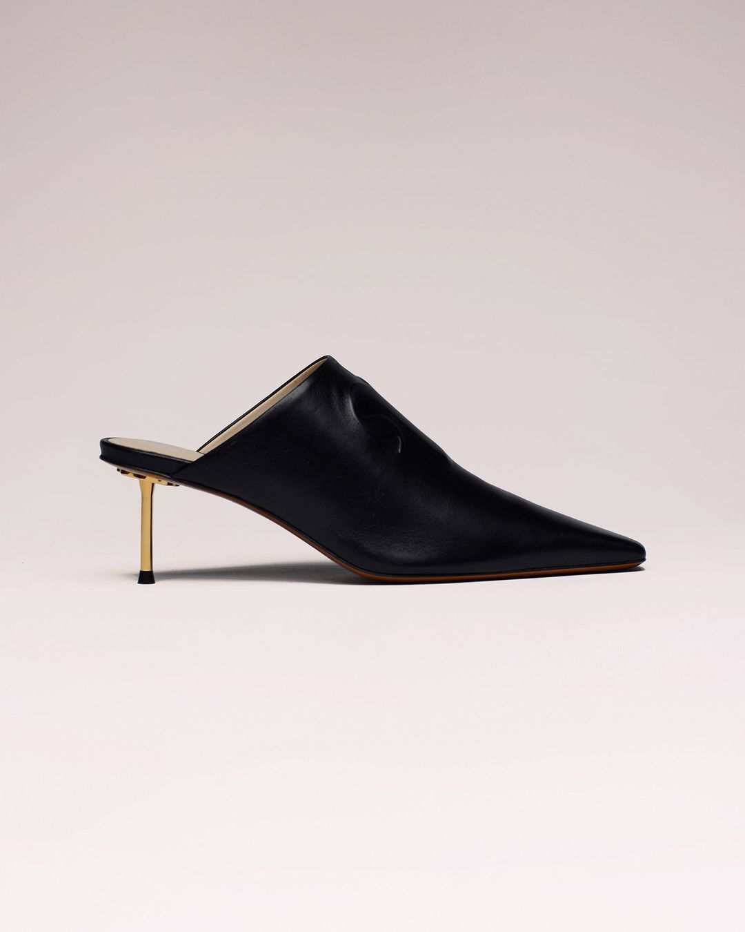 Vilma - Sale Leather Mules - Black #5