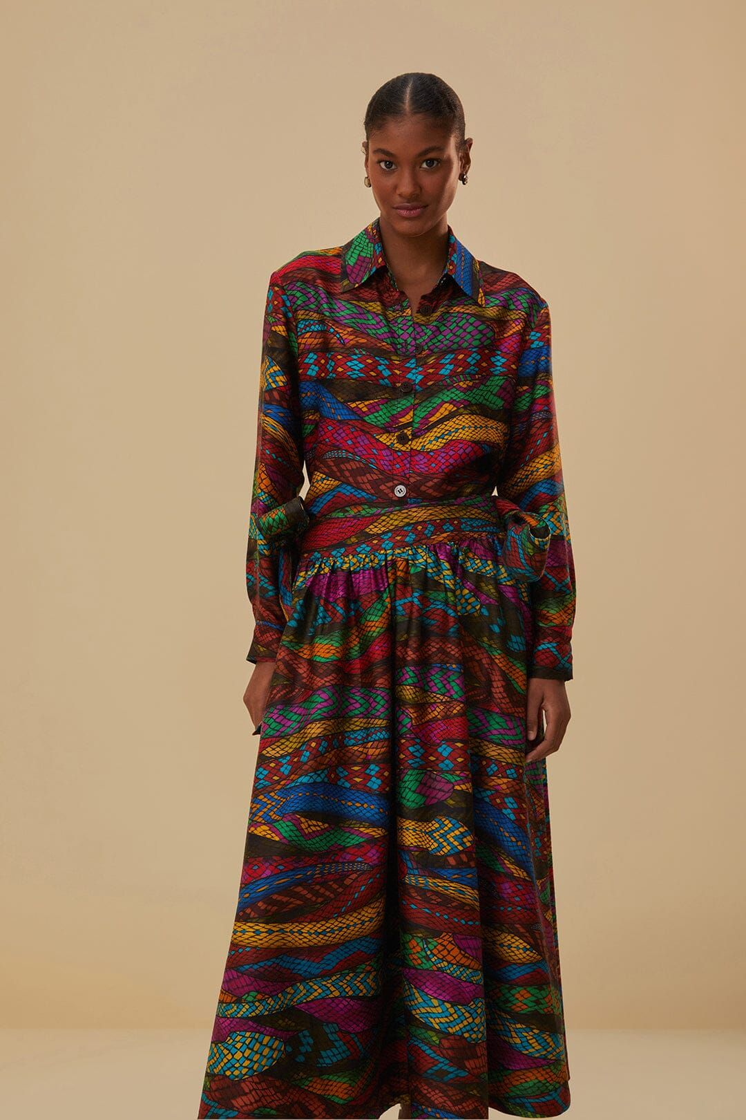 Multicolor Mirage Midi Skirt #3
