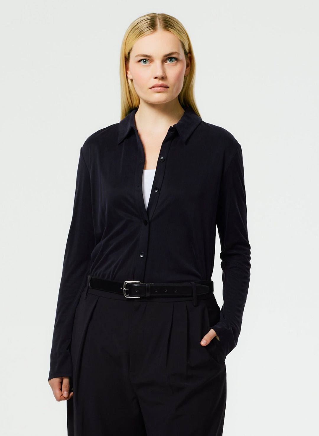 Deeba Cupro Slim Shirt