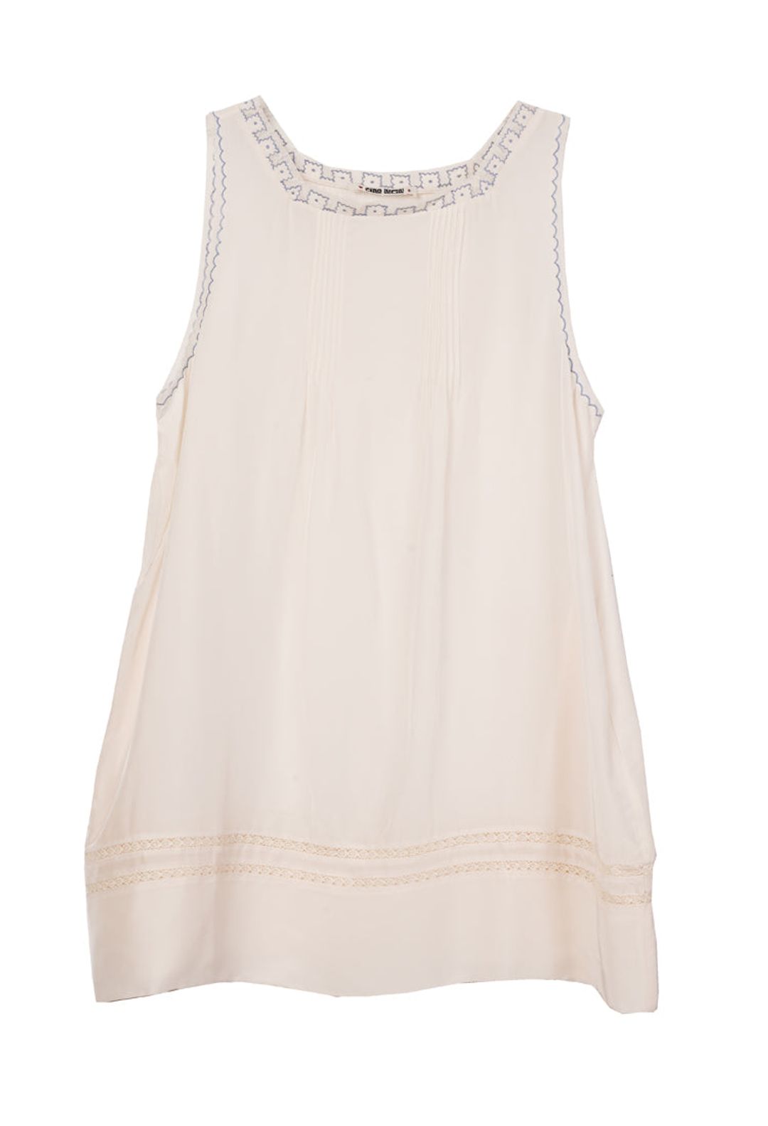 Pavo Embroidered Ivory Silk Dress #10