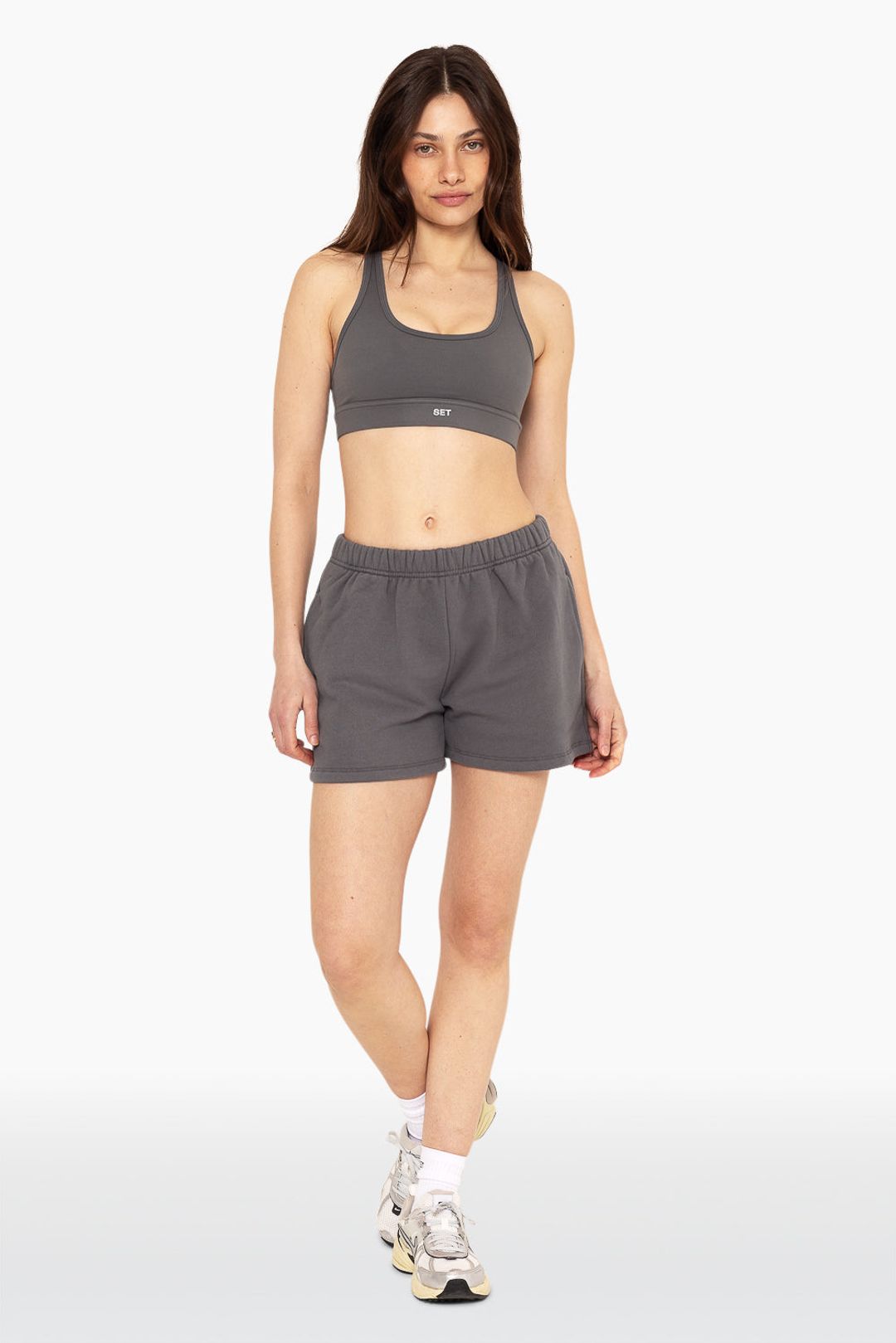 HEAVYWEIGHT SWEATS SWEAT SHORTS - GRAPHITE