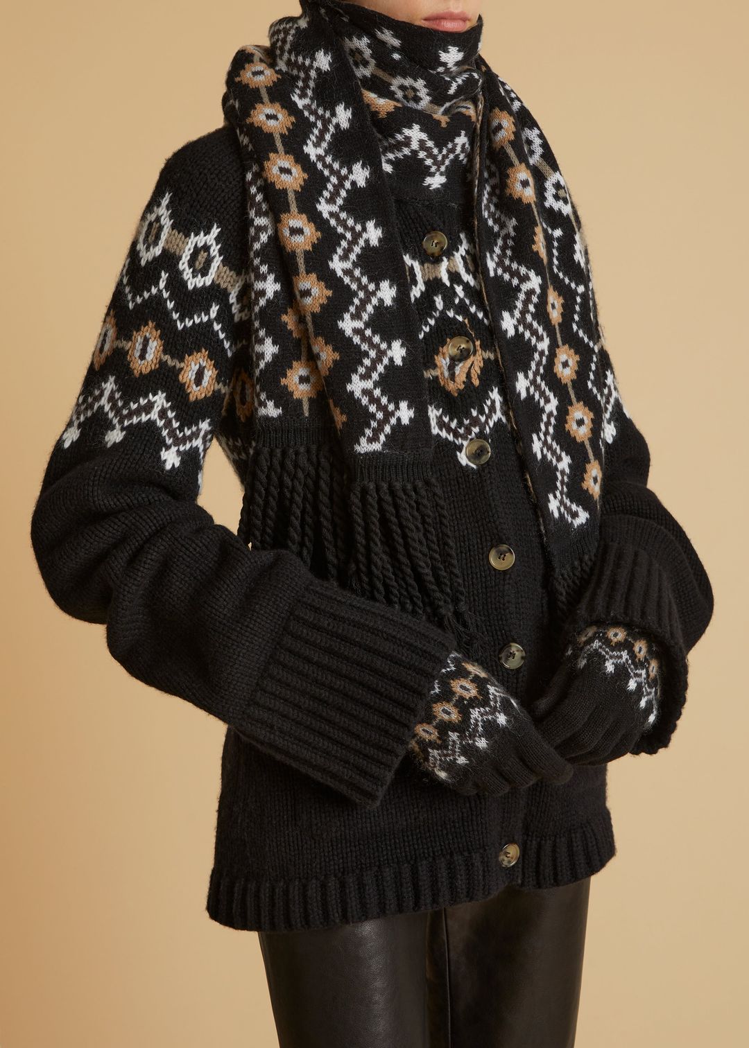 The Lance Scarf in Black Multi #3