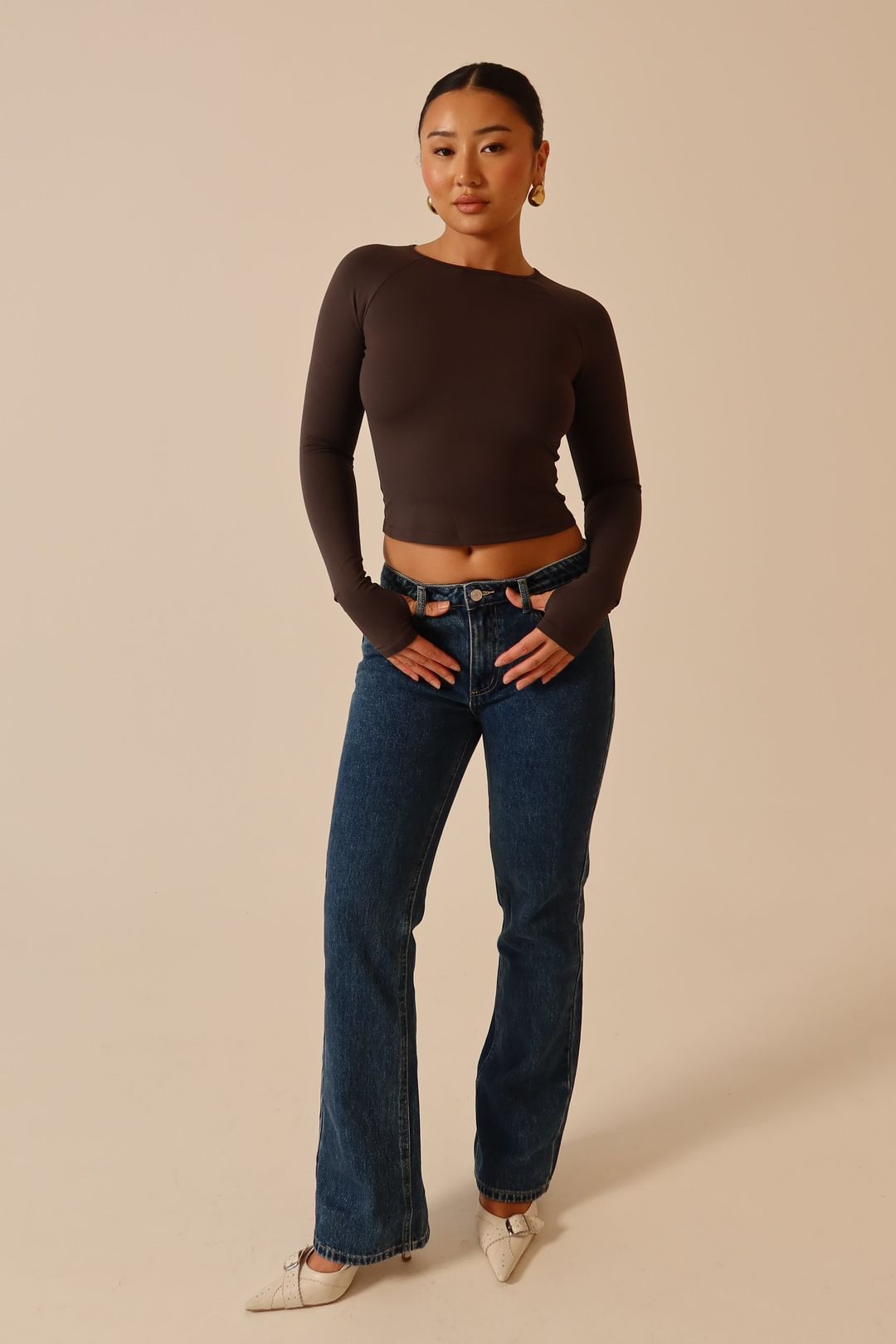 Stephy Low Rise Straight Leg Denim Jean - Dark Blue #12