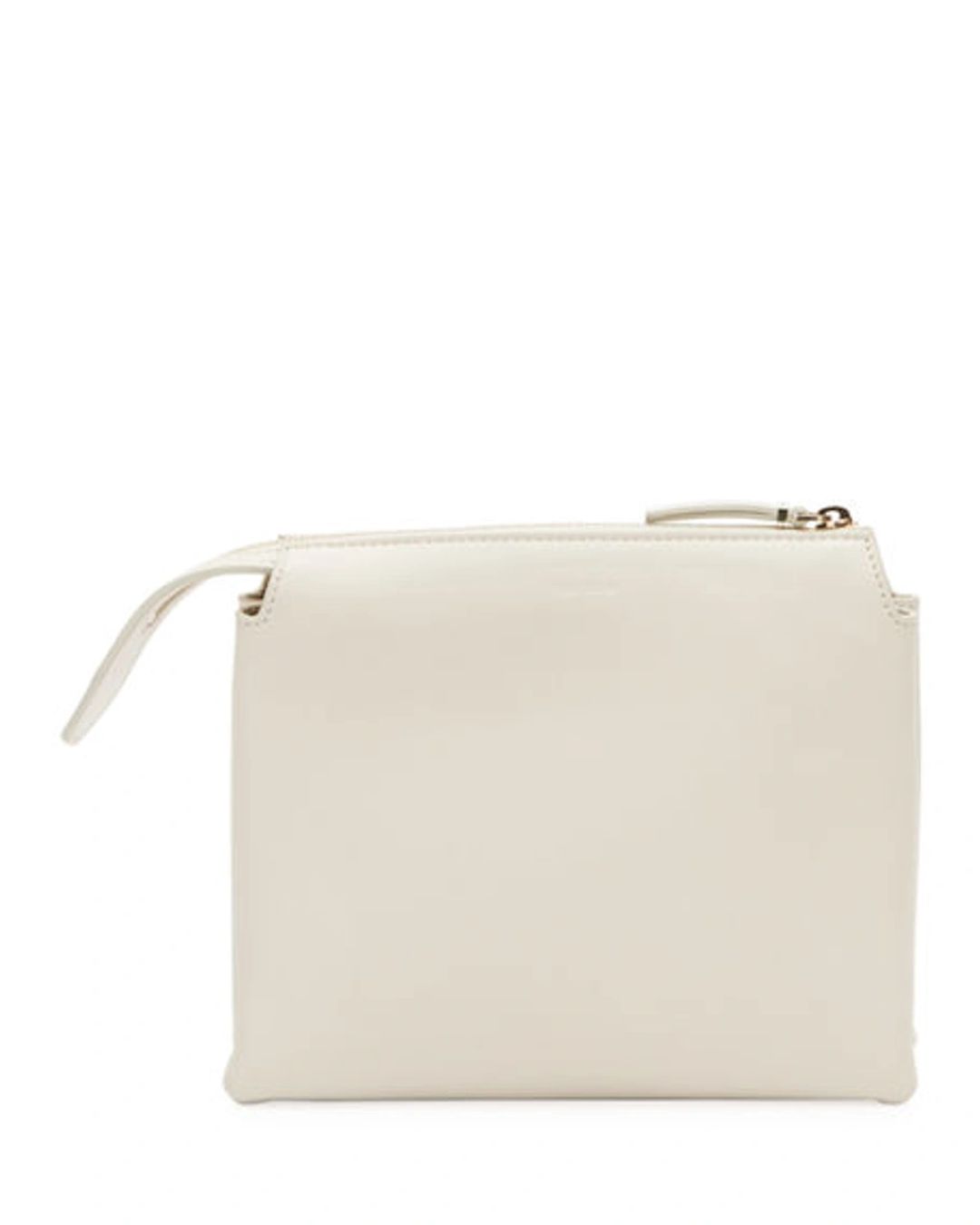 Mini Nu Twin Leather Crossbody Bag In Ivory #3
