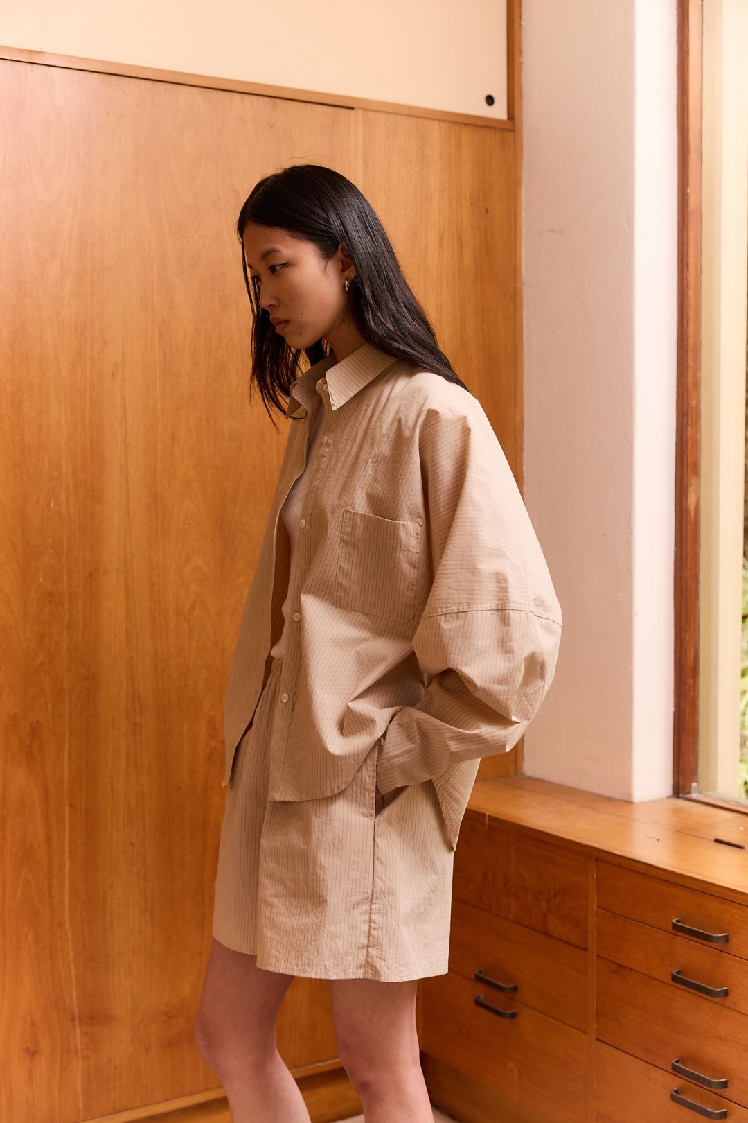 The Mid Short - Sand Stripe #5