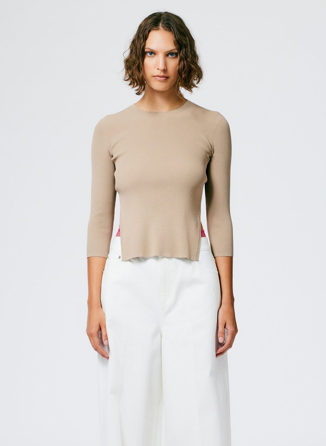 Giselle Stretch Sweater Circle Openback Pullover #2