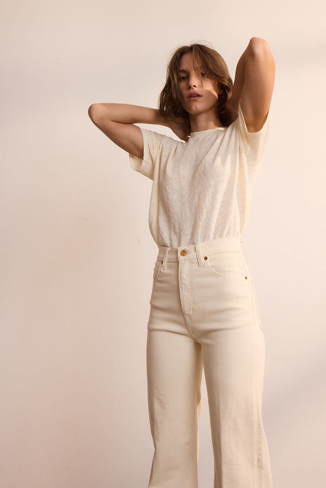 The Crease Jean in Ecru #15