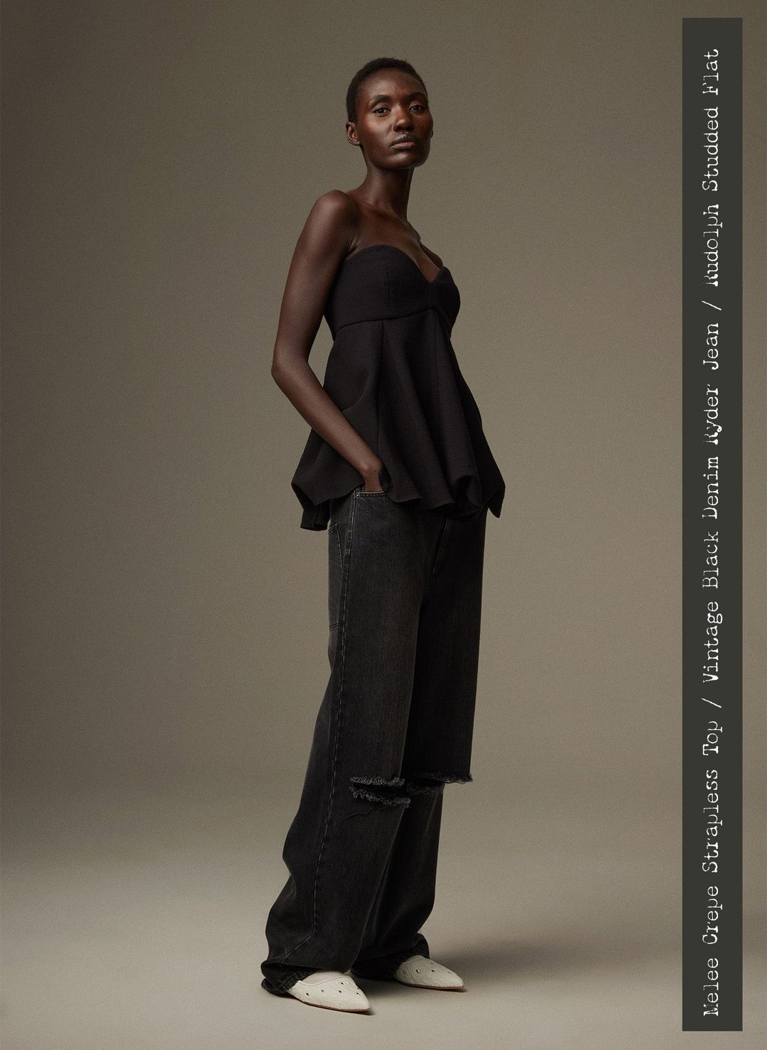 Melee Crepe Strapless Top #2