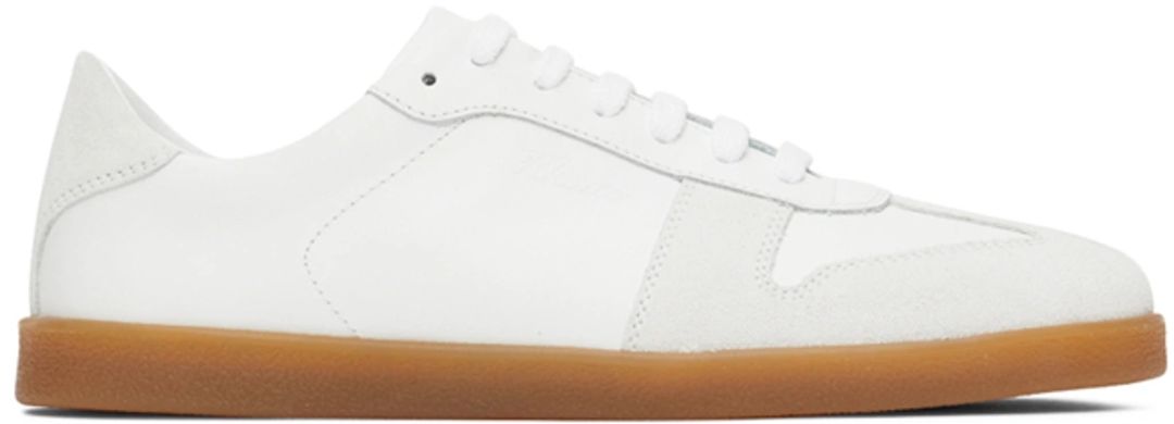 Walker suede-trimmed leather sneakers #6