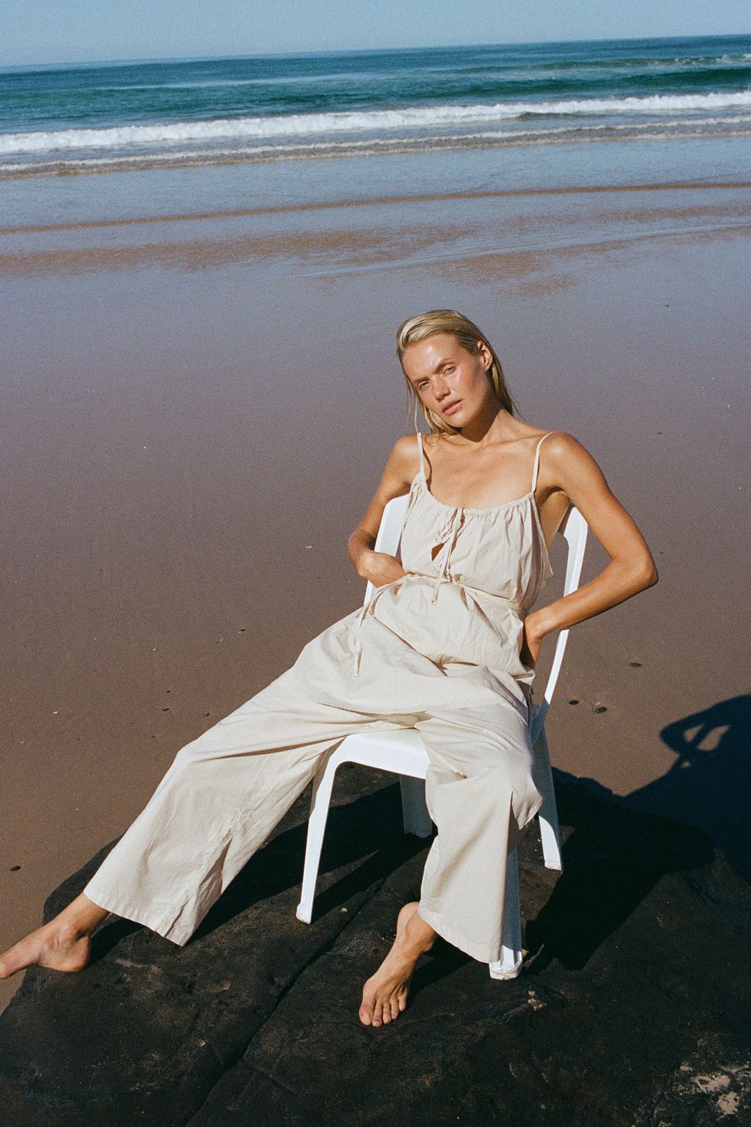 Cotton Poplin Dress - Husk #6
