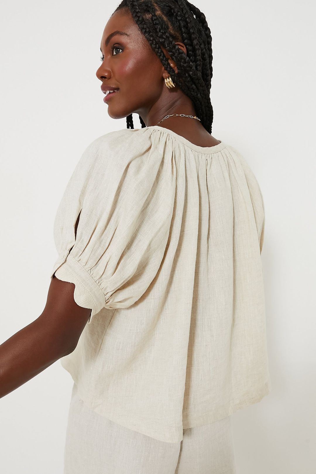 Natural Linen Tully Top #4