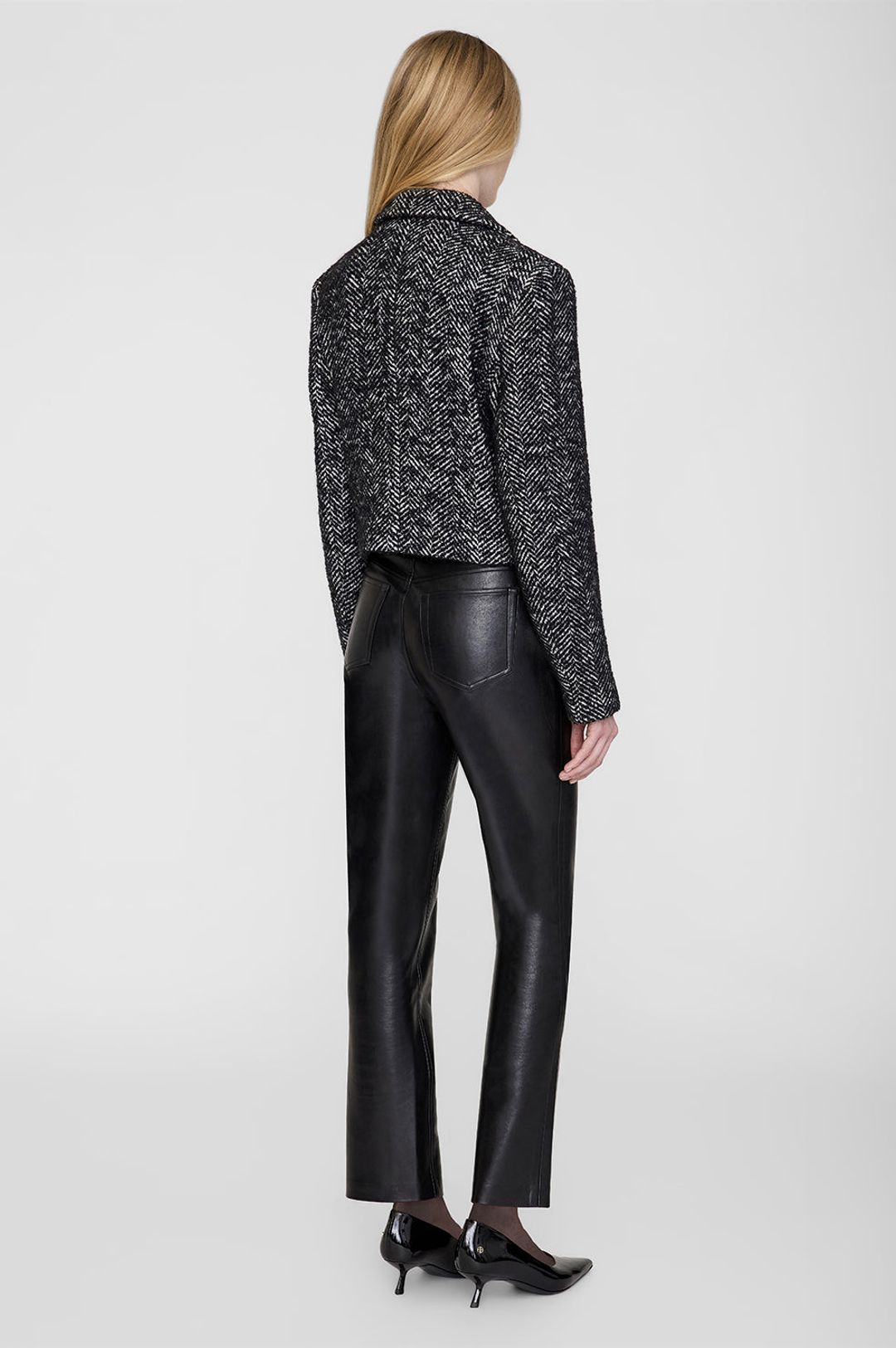 Vienna Blazer - Black and White Tweed #2