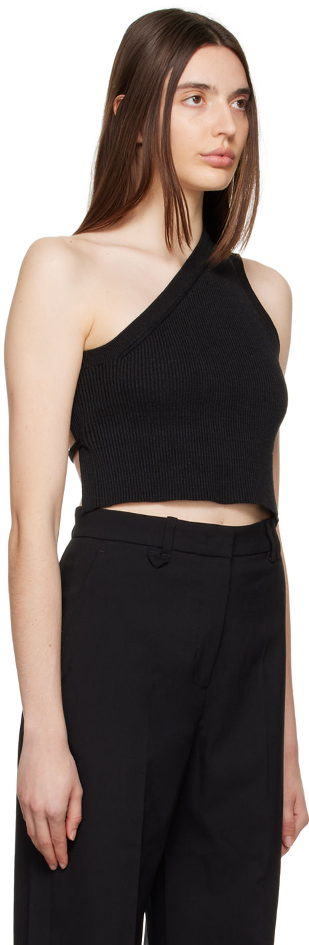 Black 'La Maille Ascu' Tank Top #3