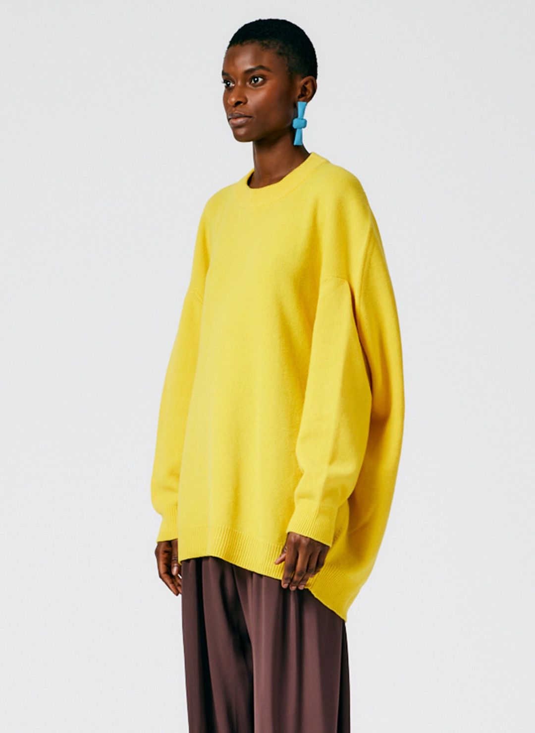 Airy Extrafine Wool Circular Origami Pullover #3