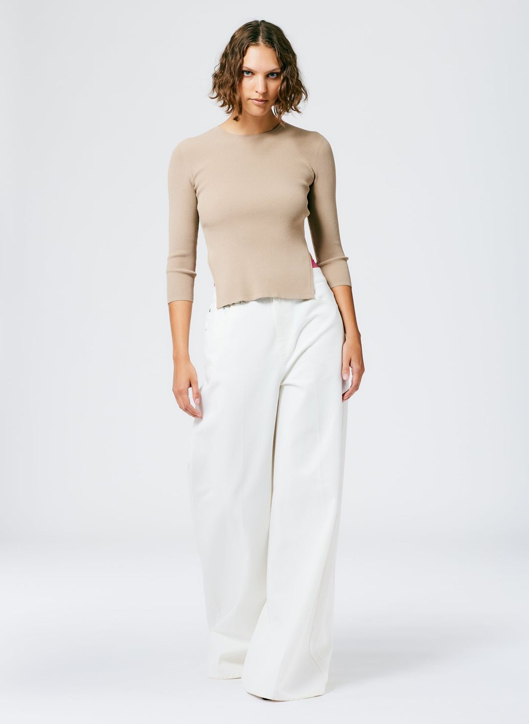 Giselle Stretch Sweater Circle Openback Pullover #4