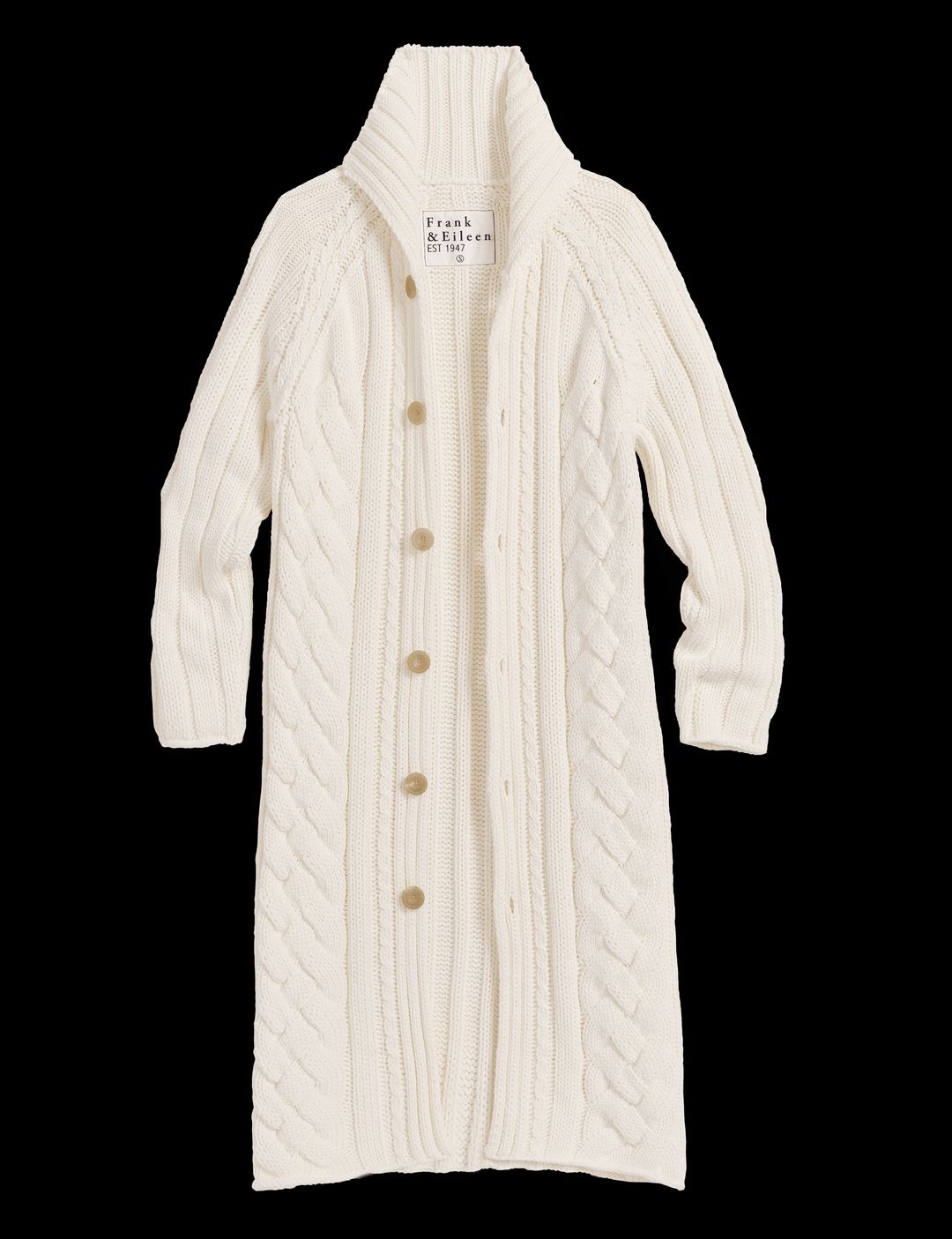 COTSWOLDS COATIGAN Ivory, Pure Italian Cotton #6