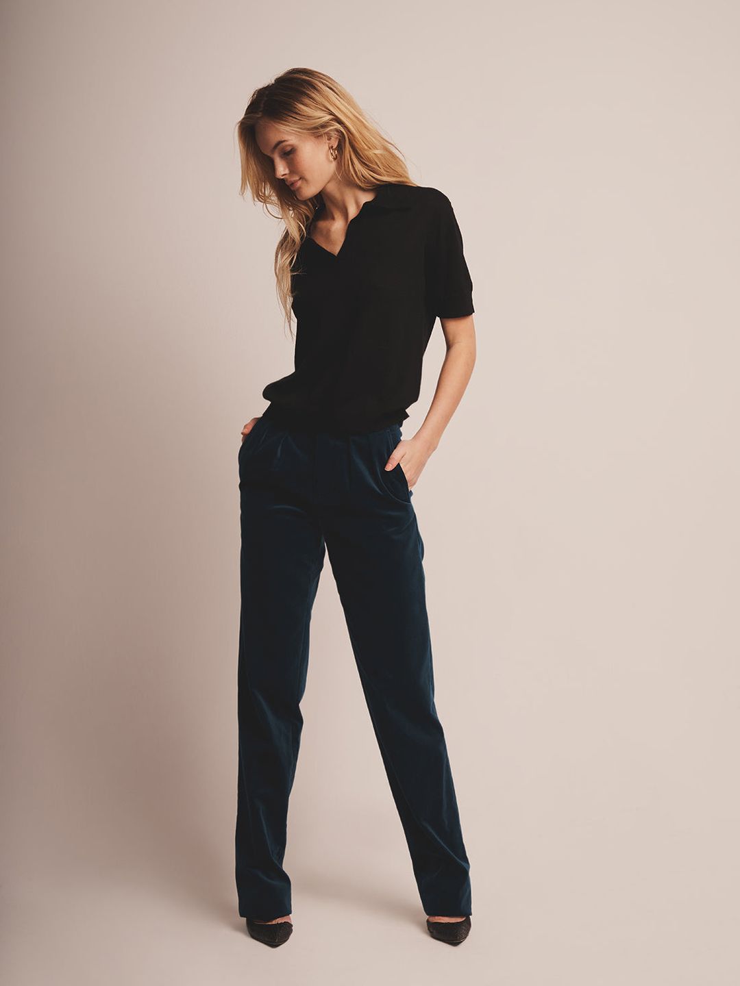 Fancy Cashmere Short Sleeve Polo #7