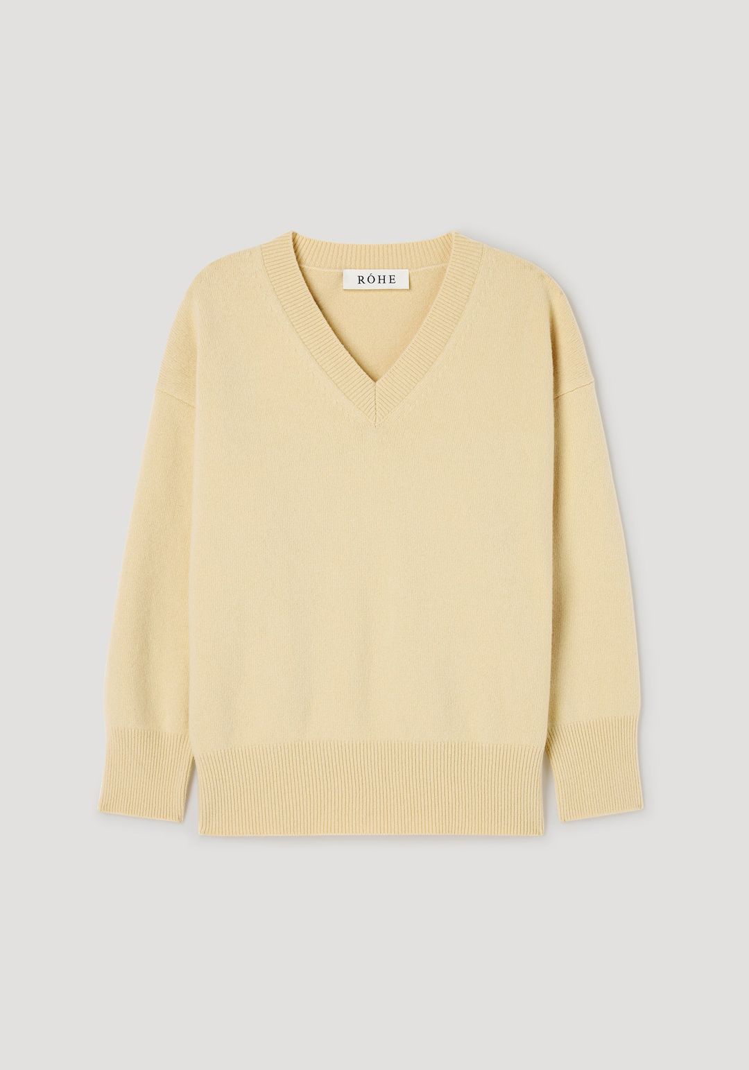 Classic v-neck jumper | butter #6