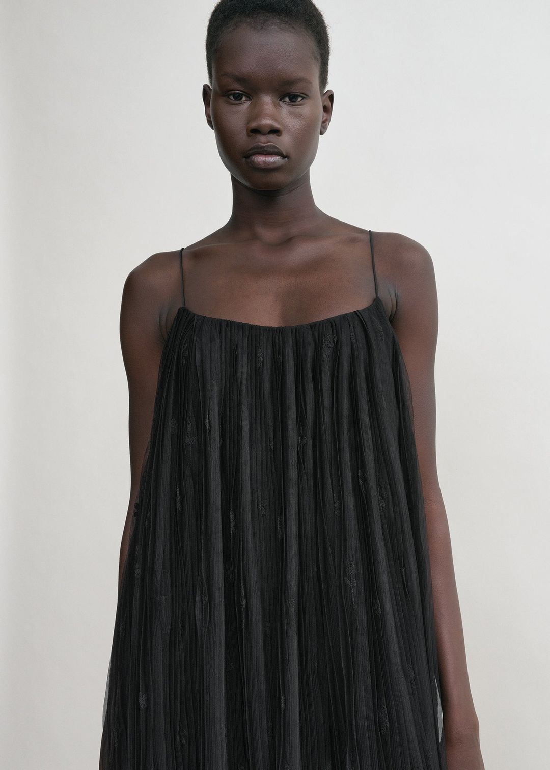 Floral tulle dress black #4