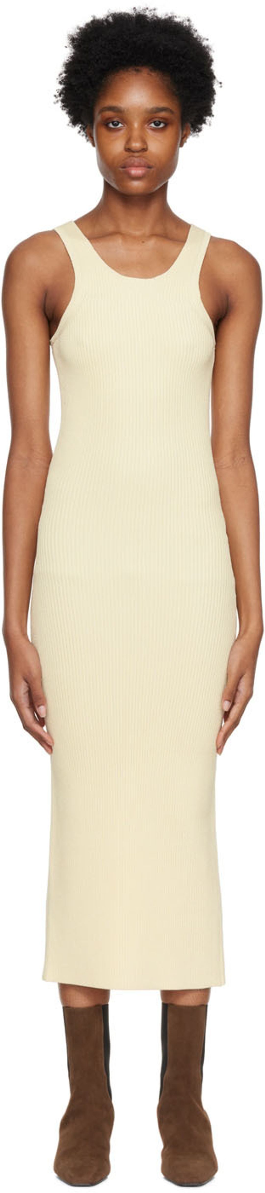 Seamless rib tank dress elderflower #5