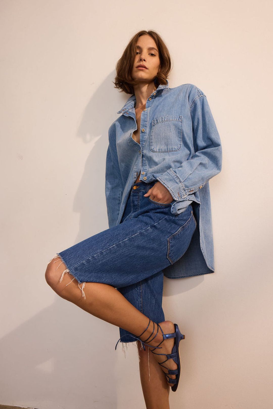 The Essential Denim Shirt in Timeworn Indigo #2