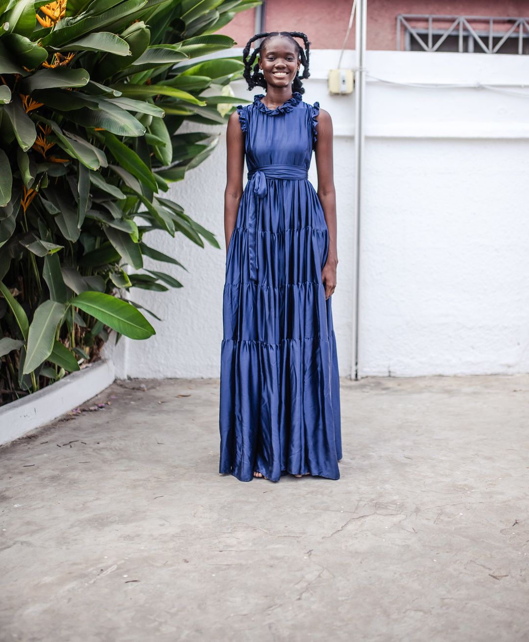 Silk Ruffle Sleeveless Dress #3