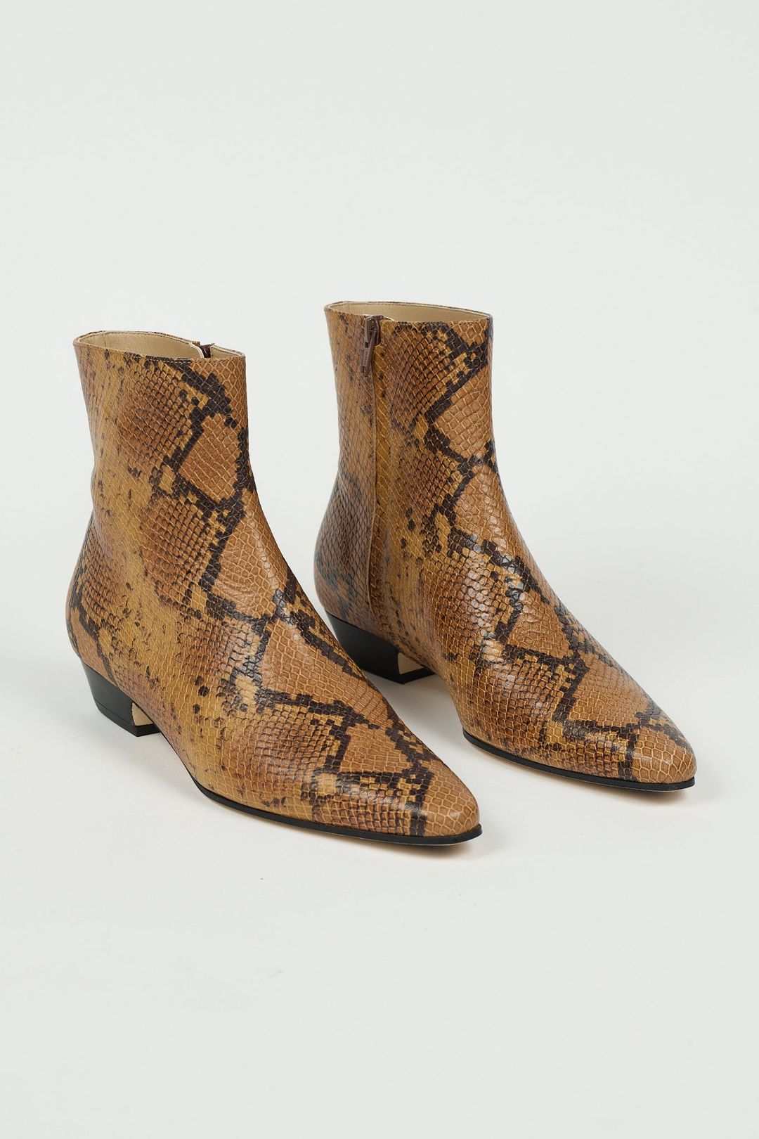 The Lennon Boot Mustard Python