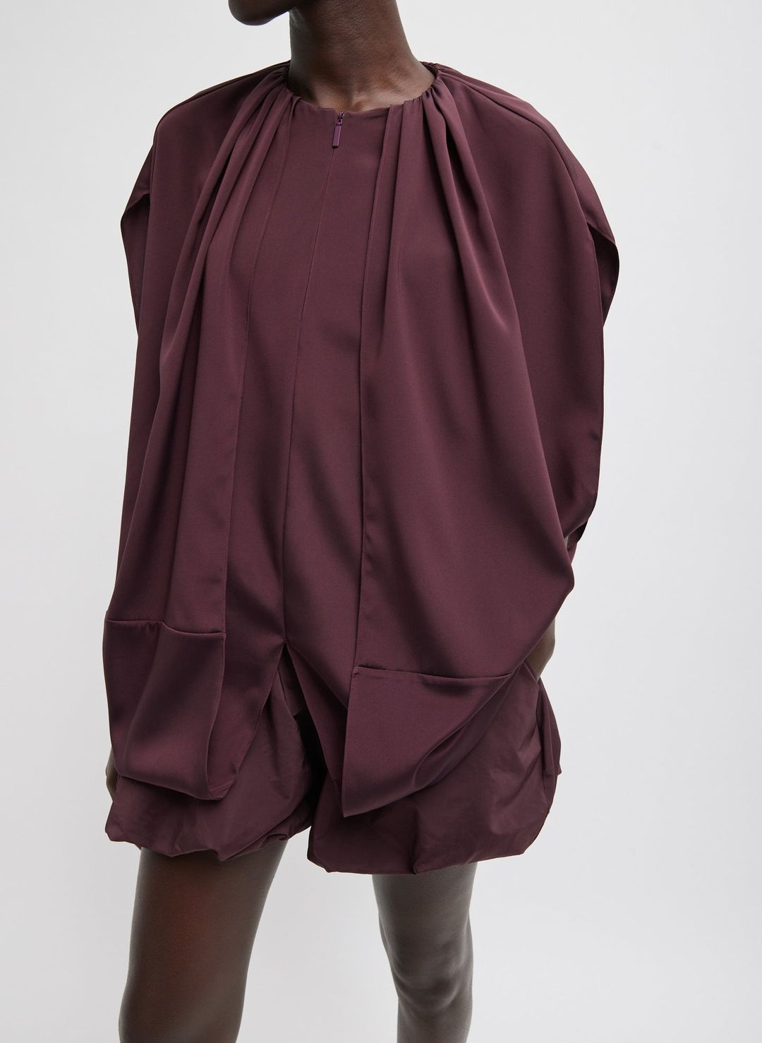 Stretch Silk Nylon Cape Top