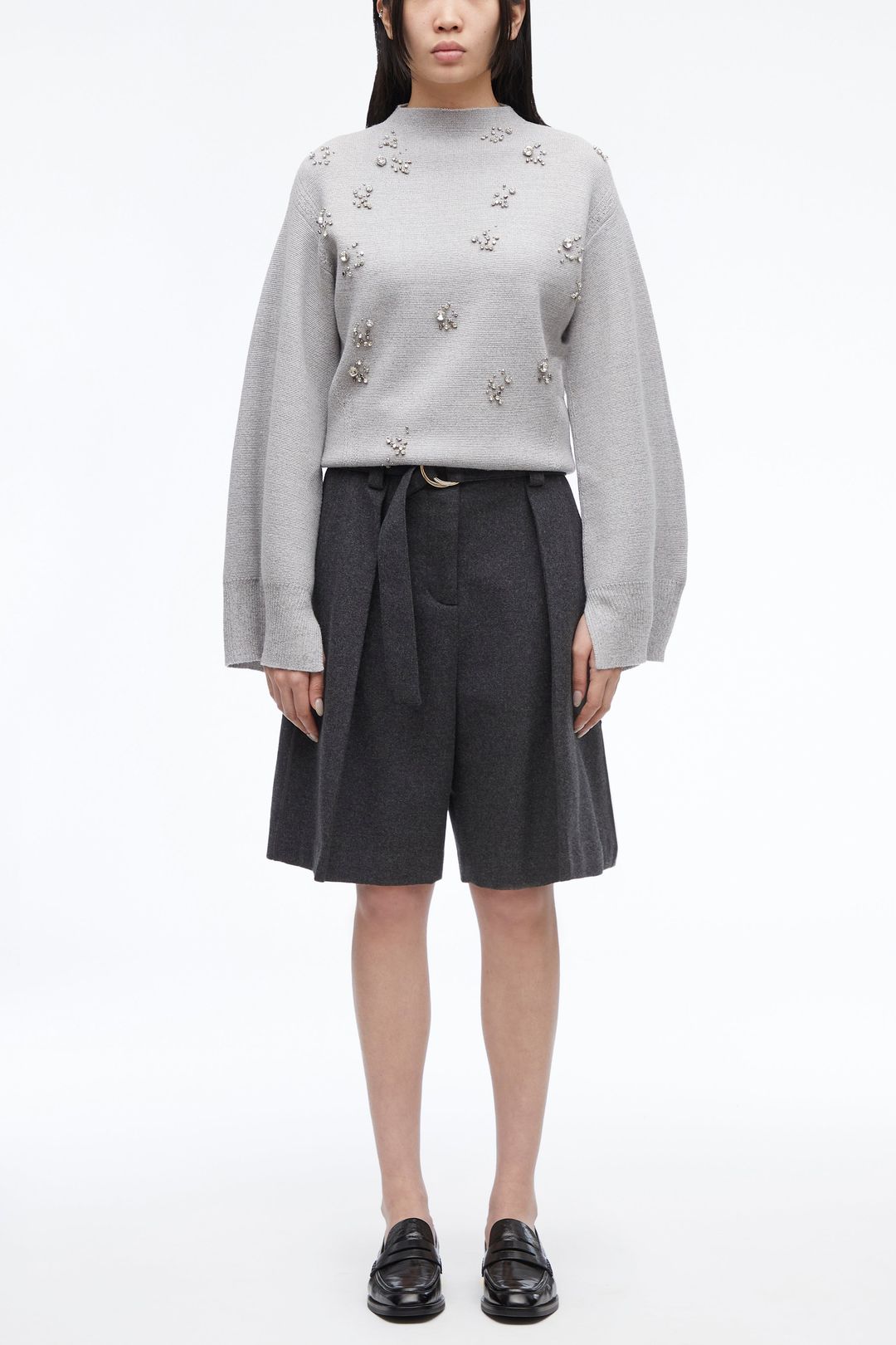 Embellished Merino Wool Sweater
