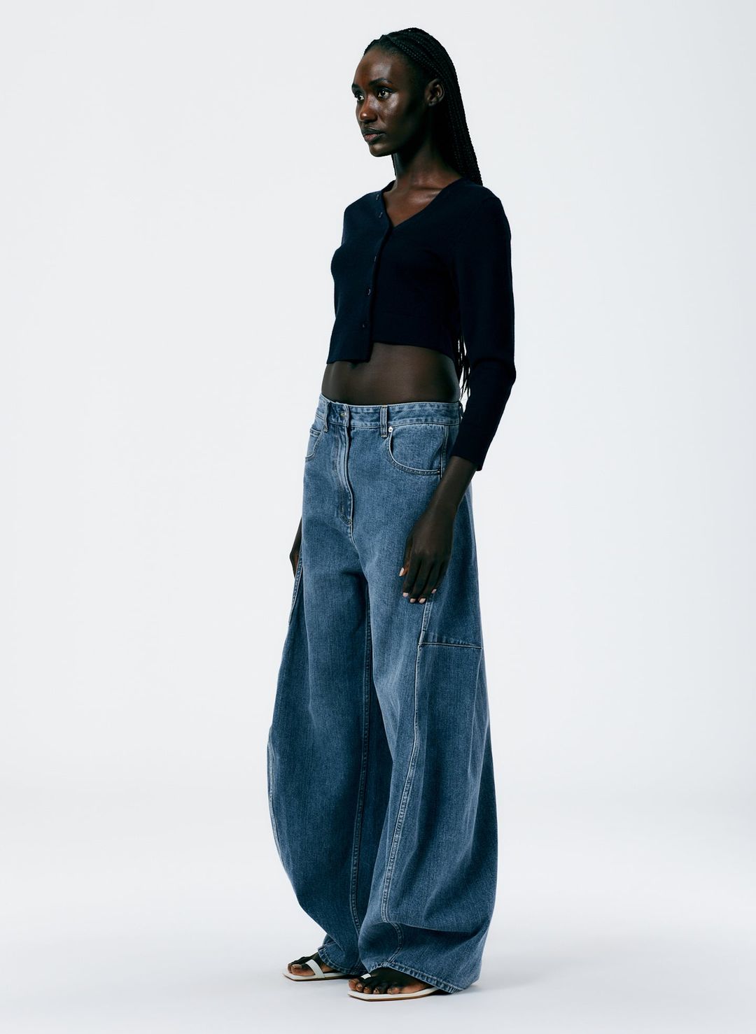 Cashmere Silk Super Cropped Asymmetrical Cardigan #5