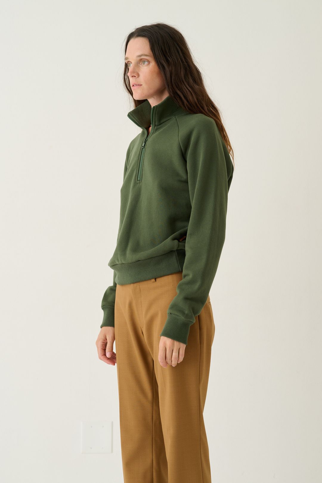 The Quarter Zip in Pine #4