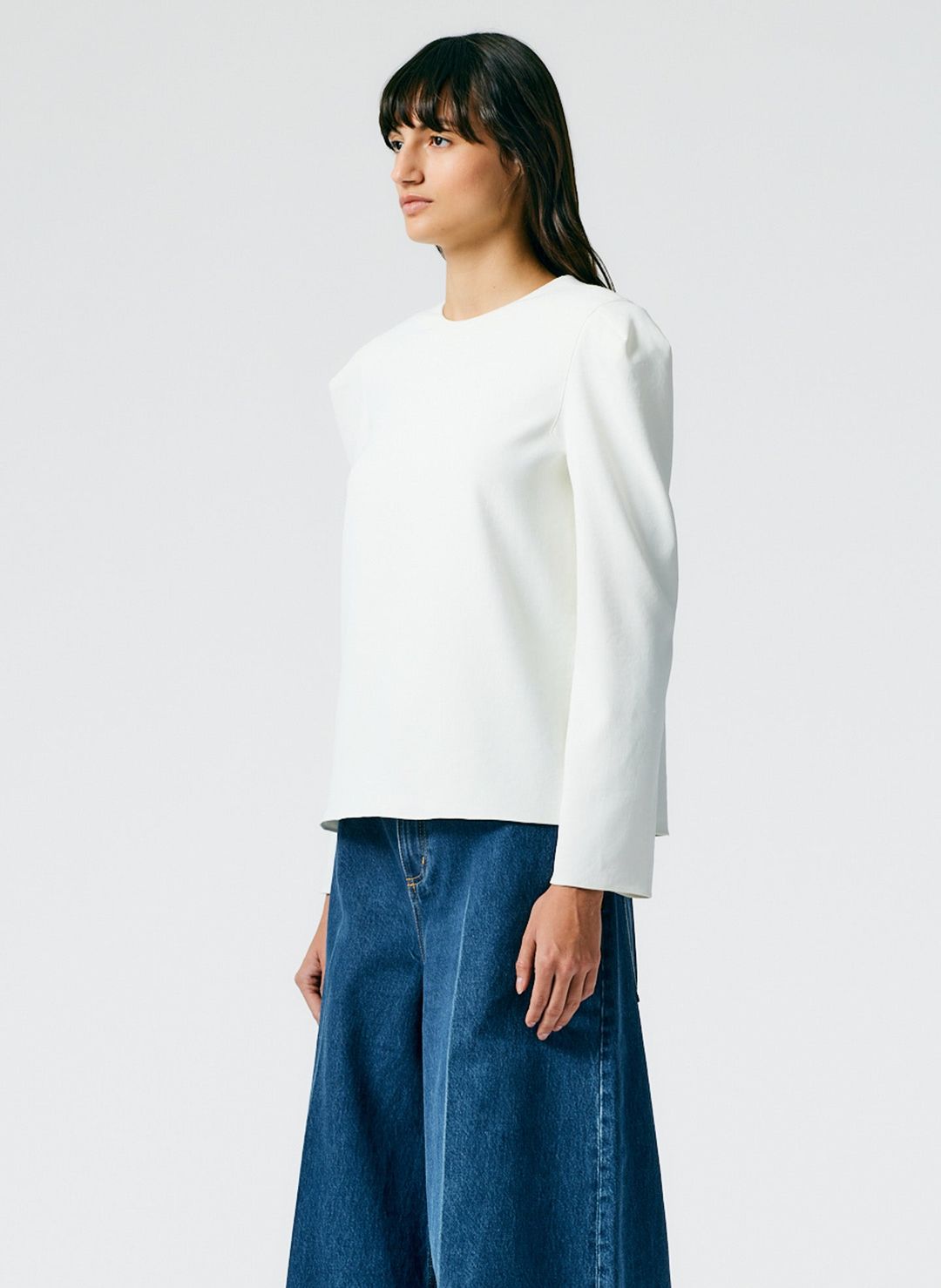 Chalky Drape Square Sleeve Long Sleeve Top #3